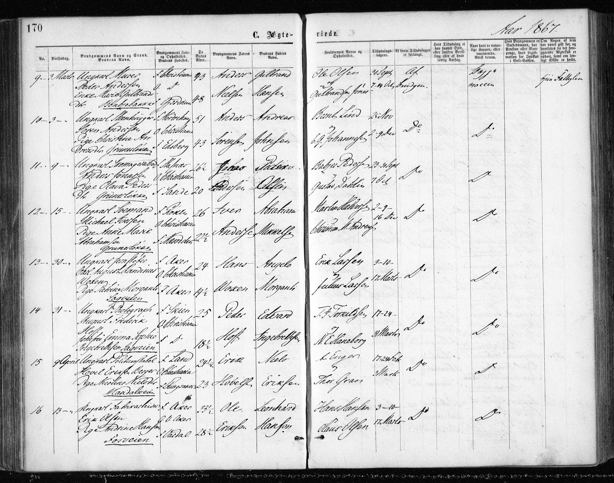 Gamle Aker prestekontor Kirkebøker, SAO/A-10617a/F/L0003: Parish register (official) no. 3, 1865-1873, p. 170