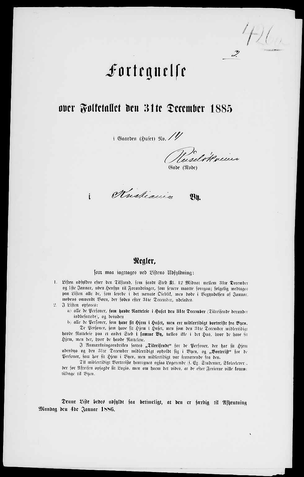 RA, 1885 census for 0301 Kristiania, 1885, p. 3451