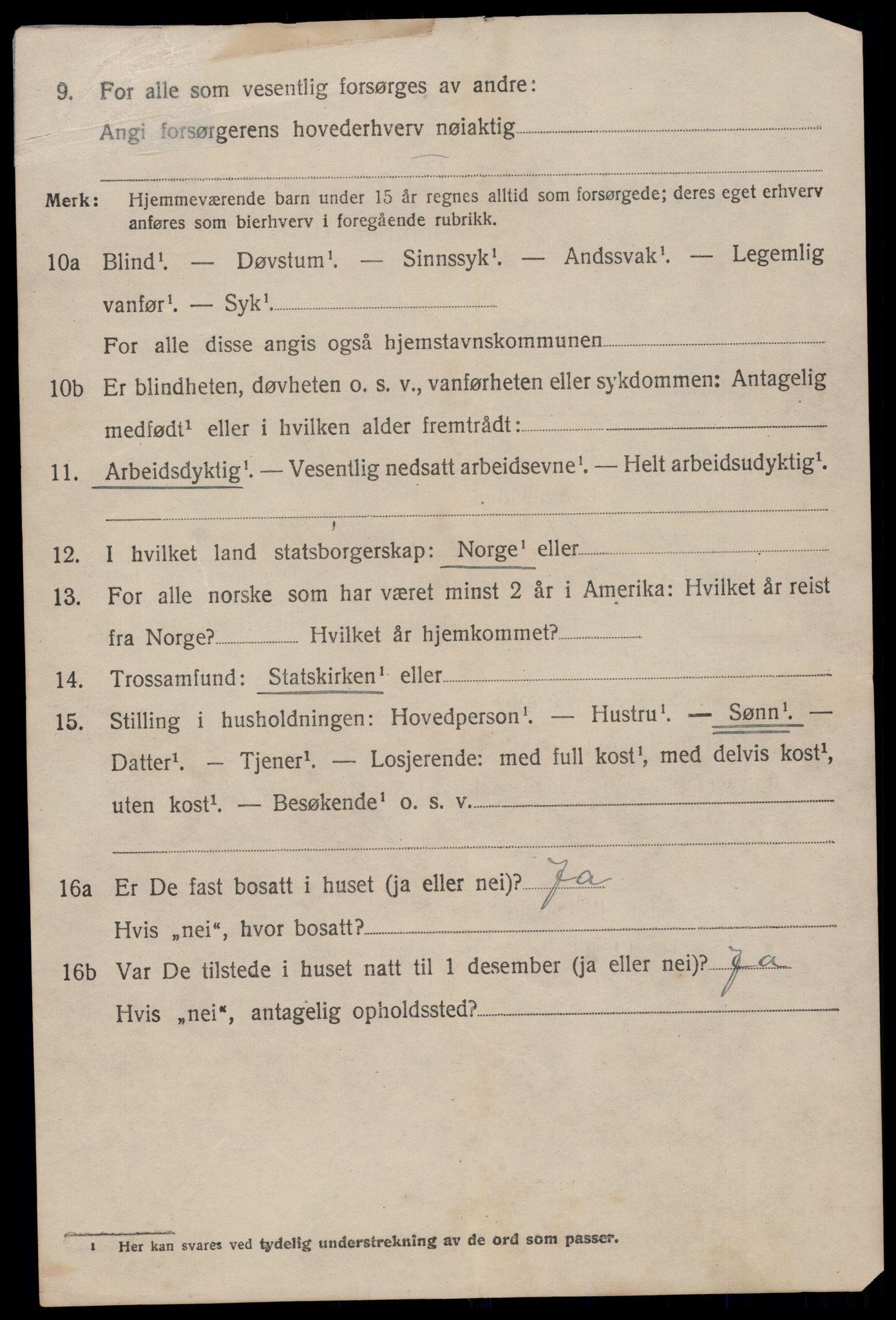 SAST, 1920 census for Høyland, 1920, p. 13943