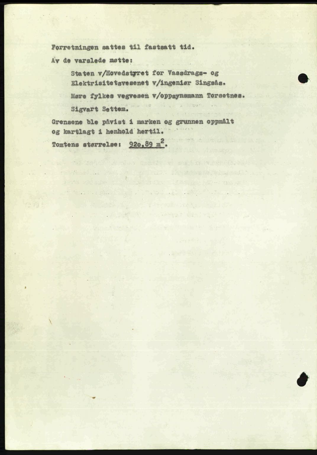 Nordmøre sorenskriveri, AV/SAT-A-4132/1/2/2Ca: Mortgage book no. A112, 1949-1949, Diary no: : 3012/1949