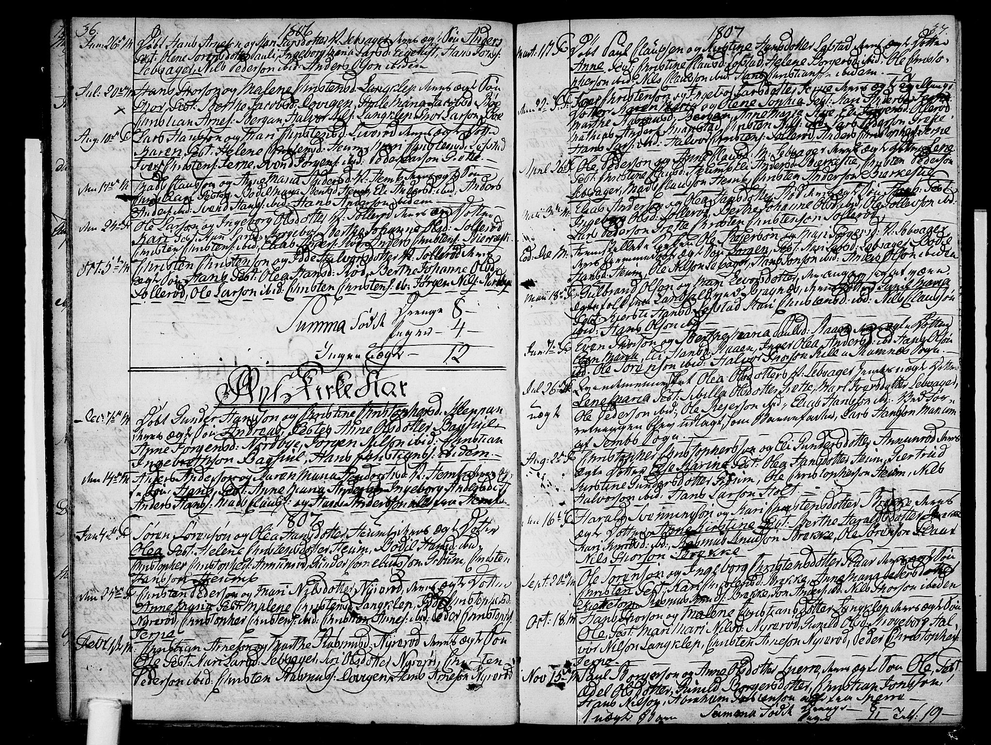 Våle kirkebøker, AV/SAKO-A-334/F/Fb/L0001: Parish register (official) no. II 1, 1774-1814, p. 36-37