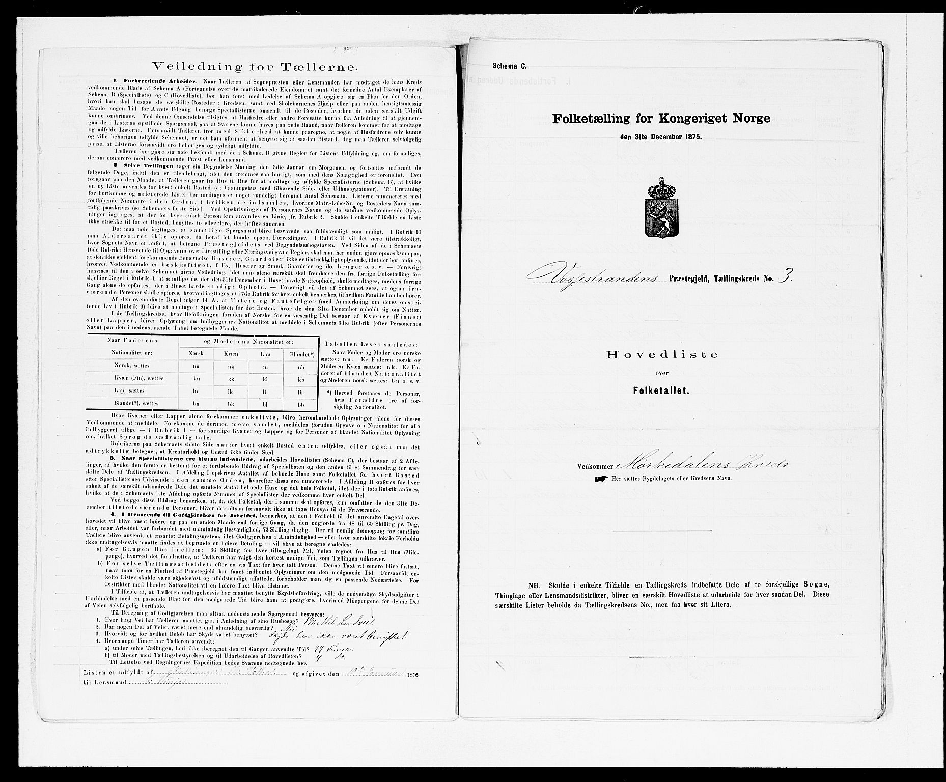 SAB, 1875 census for 1236P Vossestrand, 1875, p. 6