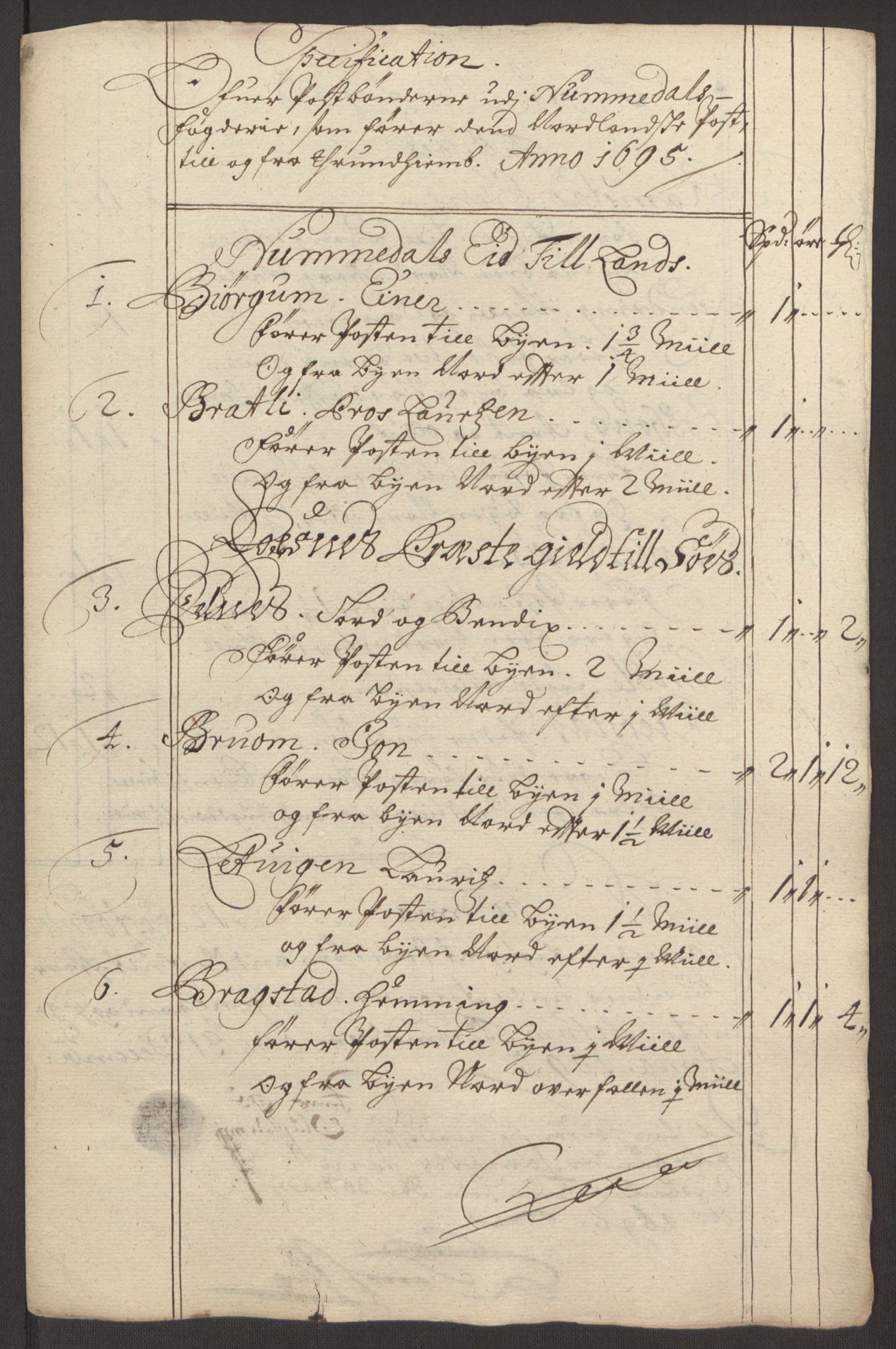 Rentekammeret inntil 1814, Reviderte regnskaper, Fogderegnskap, RA/EA-4092/R64/L4424: Fogderegnskap Namdal, 1692-1695, p. 517