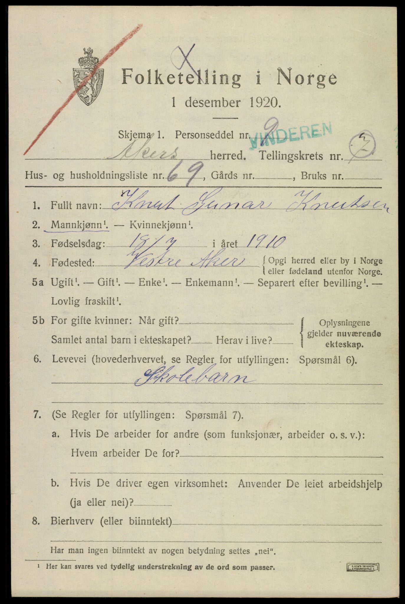 SAO, 1920 census for Aker, 1920, p. 45934