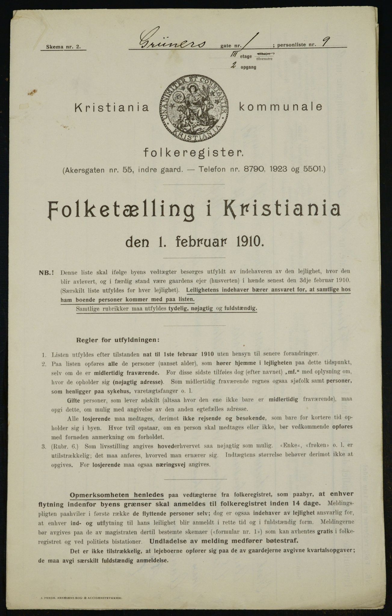 OBA, Municipal Census 1910 for Kristiania, 1910, p. 29363