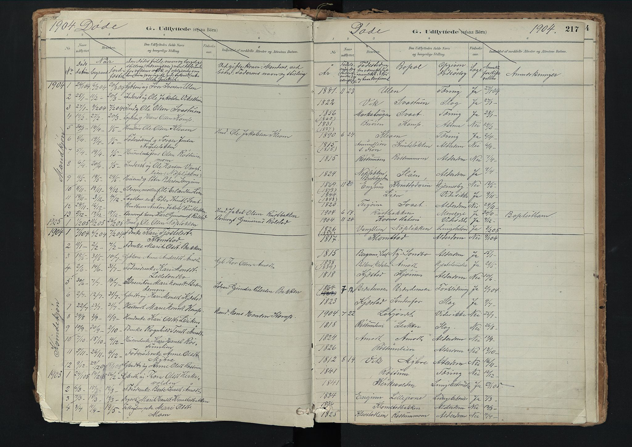 Nord-Fron prestekontor, SAH/PREST-080/H/Ha/Haa/L0003: Parish register (official) no. 3, 1884-1914, p. 217
