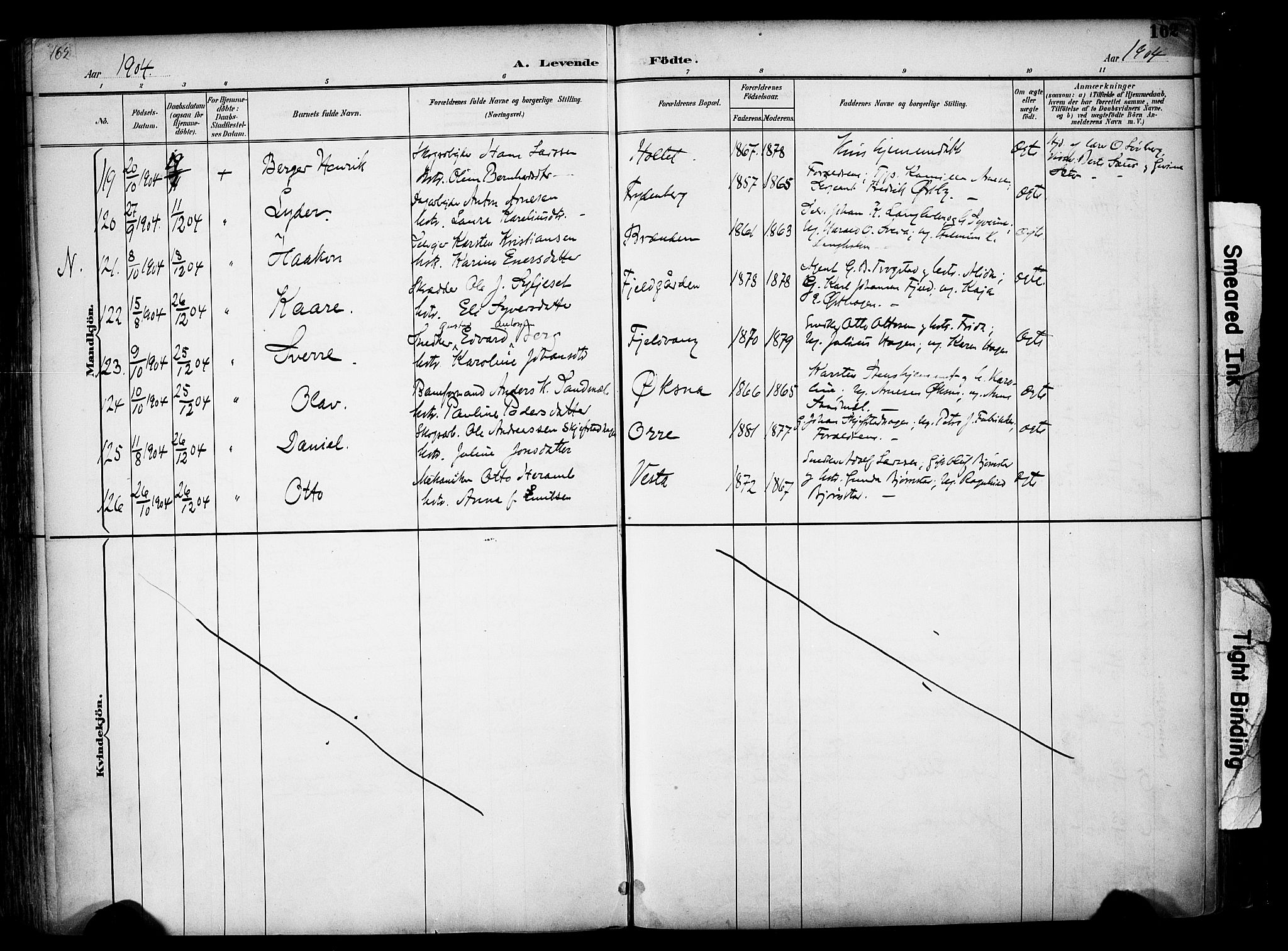 Elverum prestekontor, AV/SAH-PREST-044/H/Ha/Haa/L0014: Parish register (official) no. 14, 1891-1909, p. 162