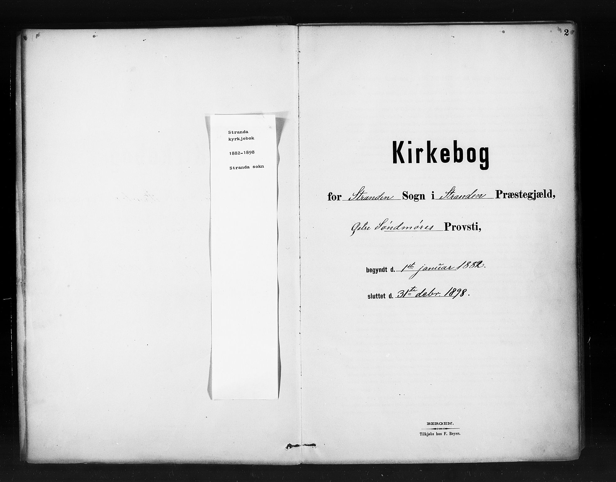 Ministerialprotokoller, klokkerbøker og fødselsregistre - Møre og Romsdal, AV/SAT-A-1454/520/L0283: Parish register (official) no. 520A12, 1882-1898, p. 2