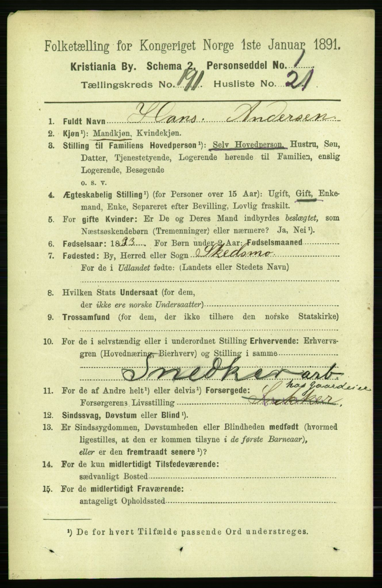 RA, 1891 census for 0301 Kristiania, 1891, p. 115211