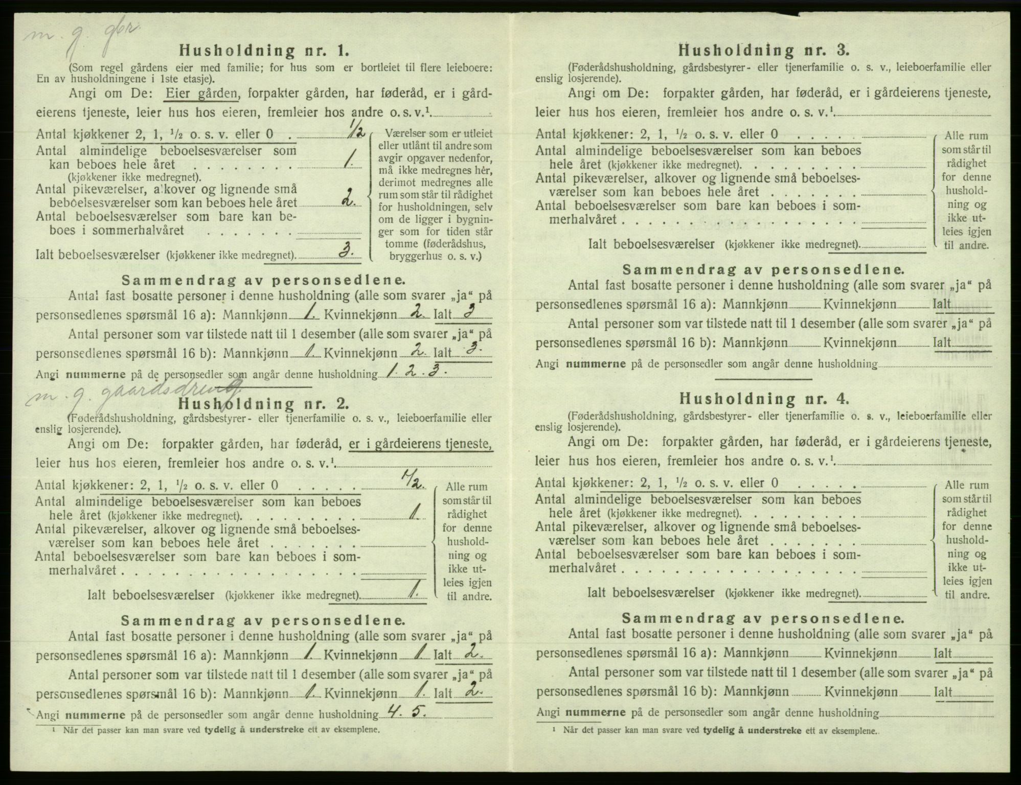 SAB, 1920 census for Fana, 1920, p. 2691