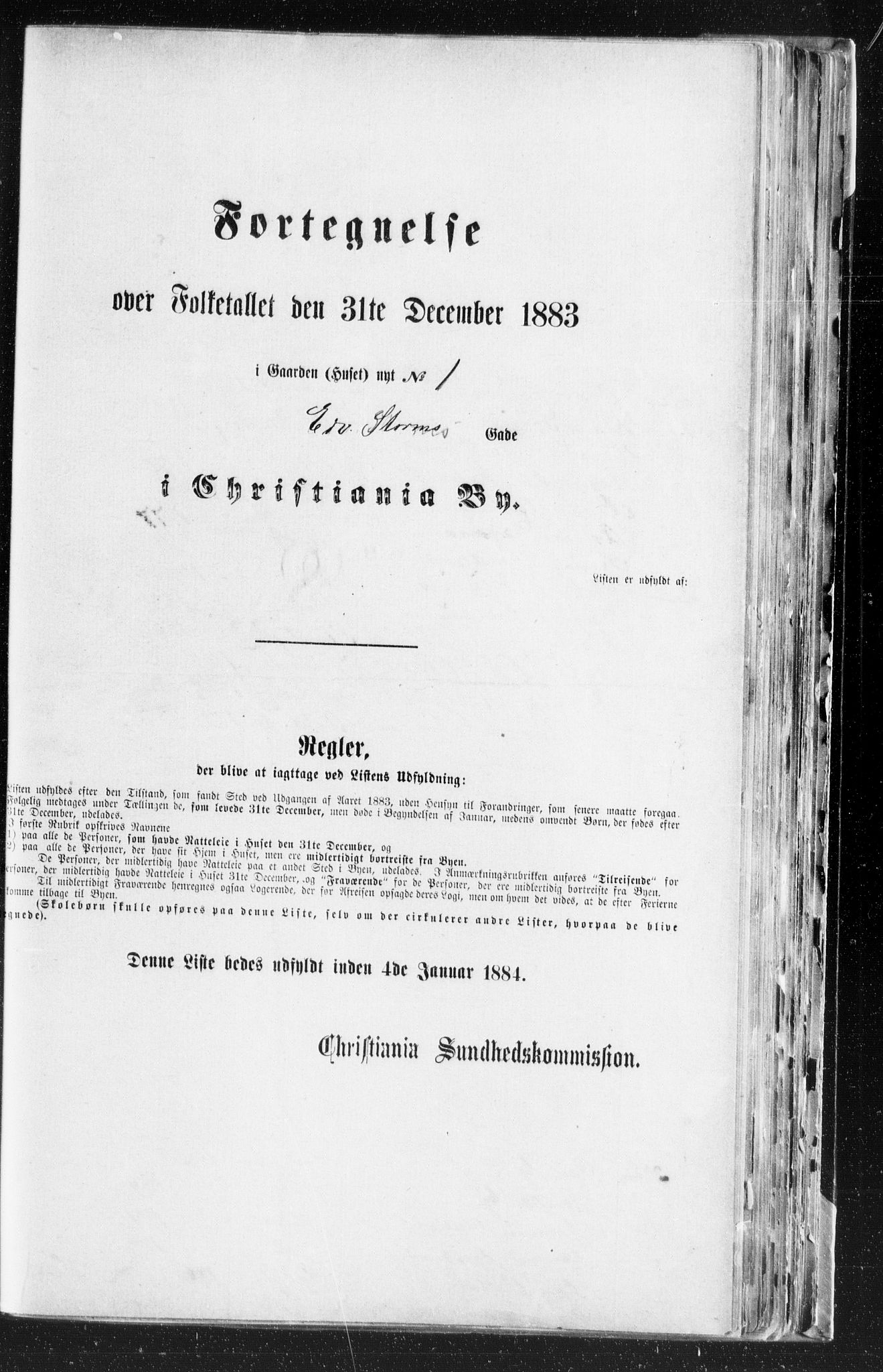 OBA, Municipal Census 1883 for Kristiania, 1883, p. 801