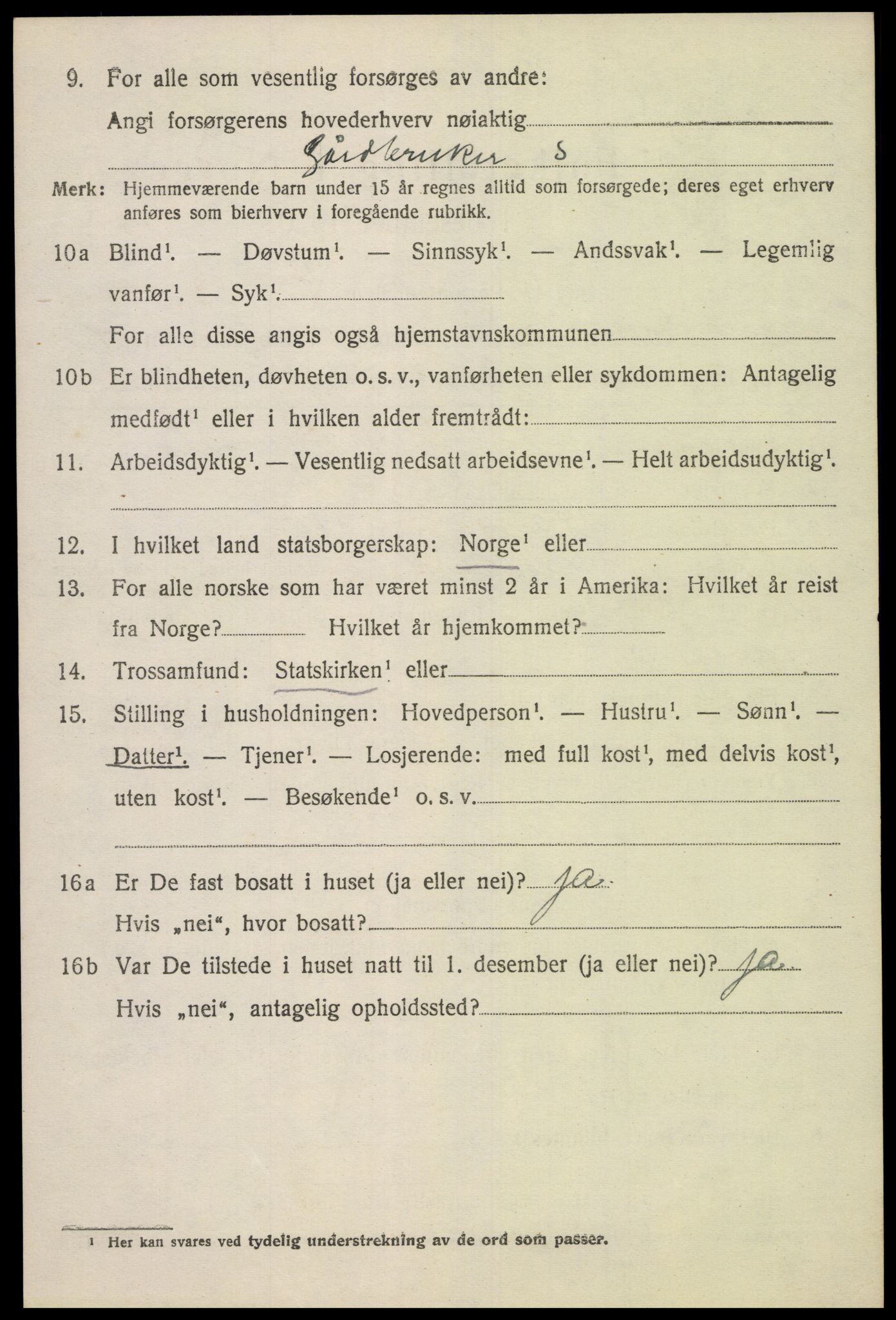 SAK, 1920 census for Greipstad, 1920, p. 1521
