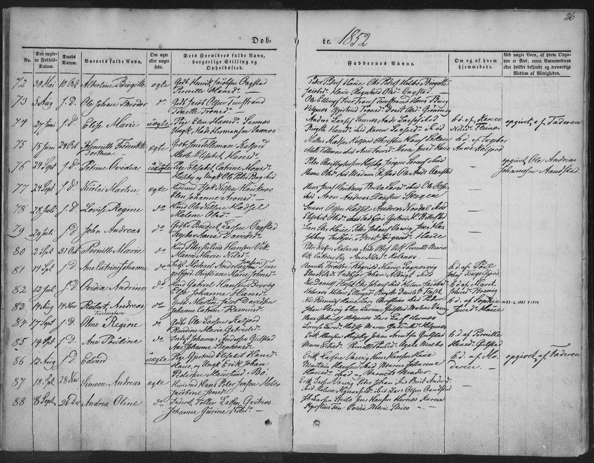 Ministerialprotokoller, klokkerbøker og fødselsregistre - Nordland, AV/SAT-A-1459/888/L1241: Parish register (official) no. 888A07, 1849-1869, p. 26