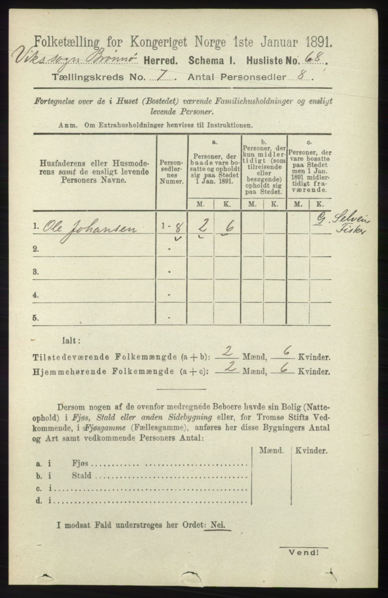 RA, 1891 census for 1814 Brønnøy, 1891, p. 3742