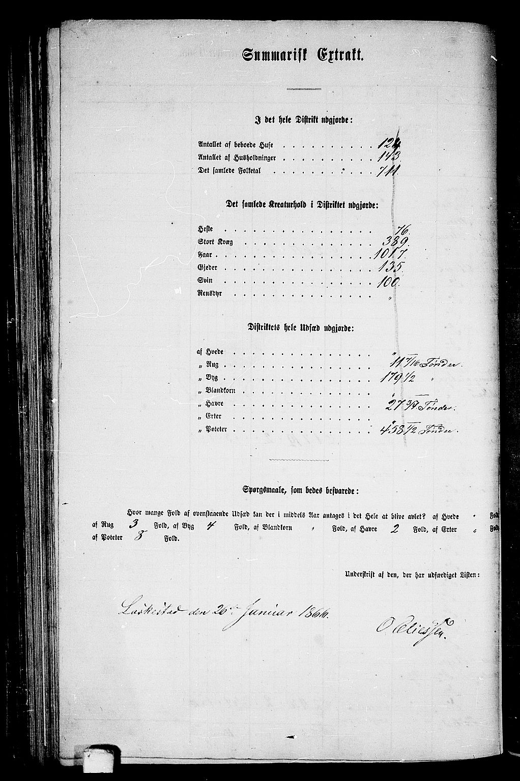 RA, 1865 census for Steigen, 1865, p. 100