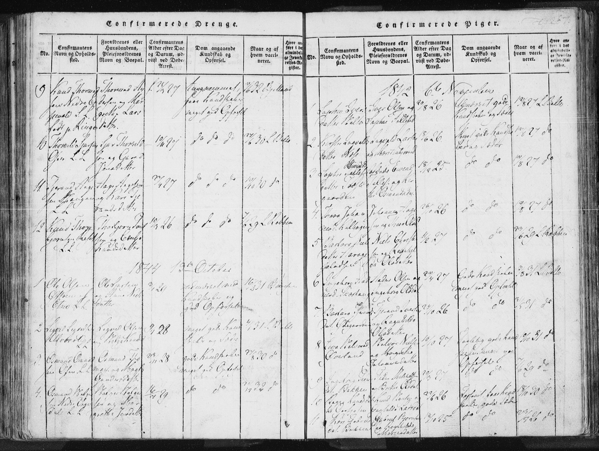 Vikedal sokneprestkontor, SAST/A-101840/01/IV: Parish register (official) no. A 3, 1817-1850, p. 267