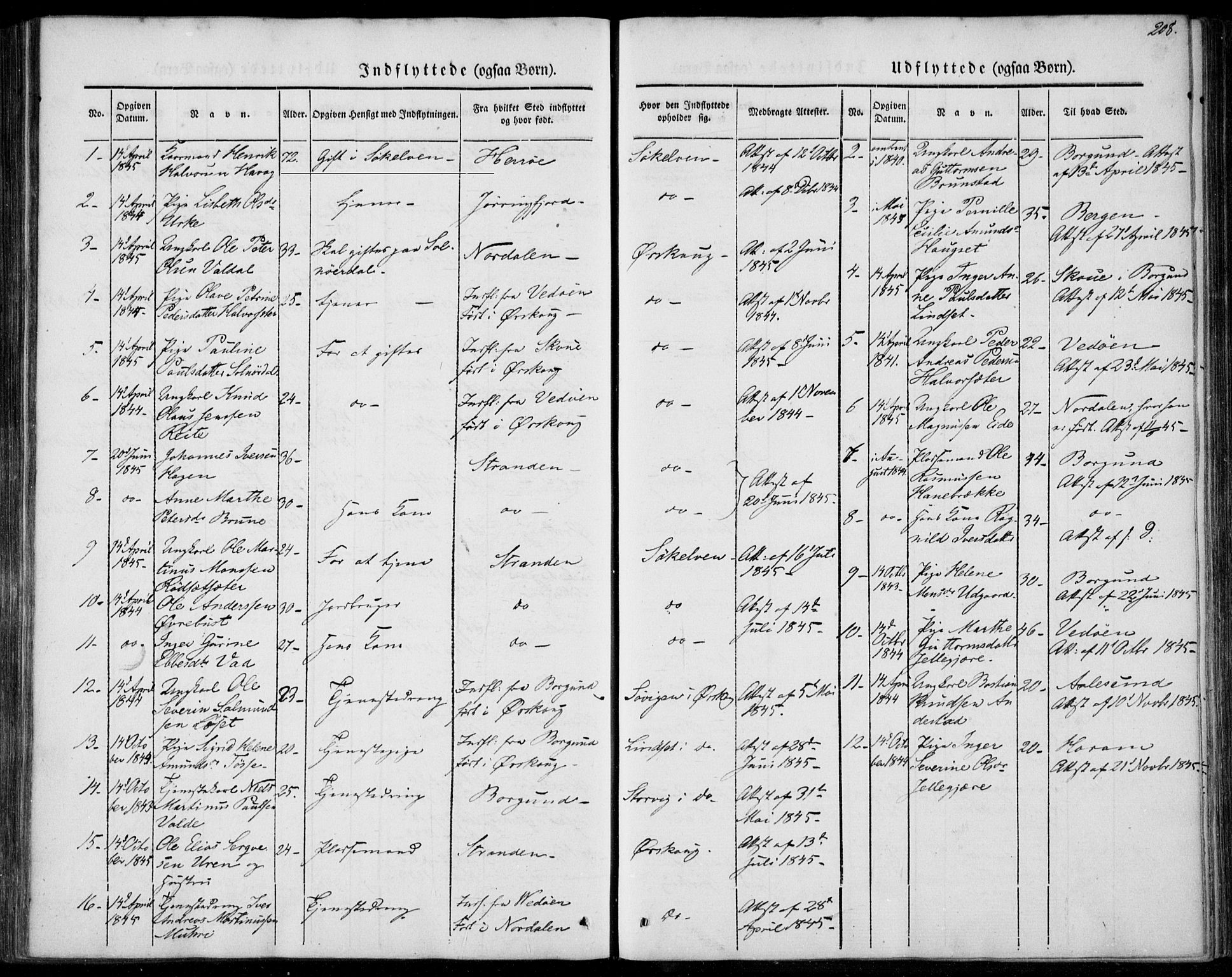 Ministerialprotokoller, klokkerbøker og fødselsregistre - Møre og Romsdal, AV/SAT-A-1454/522/L0312: Parish register (official) no. 522A07, 1843-1851, p. 208