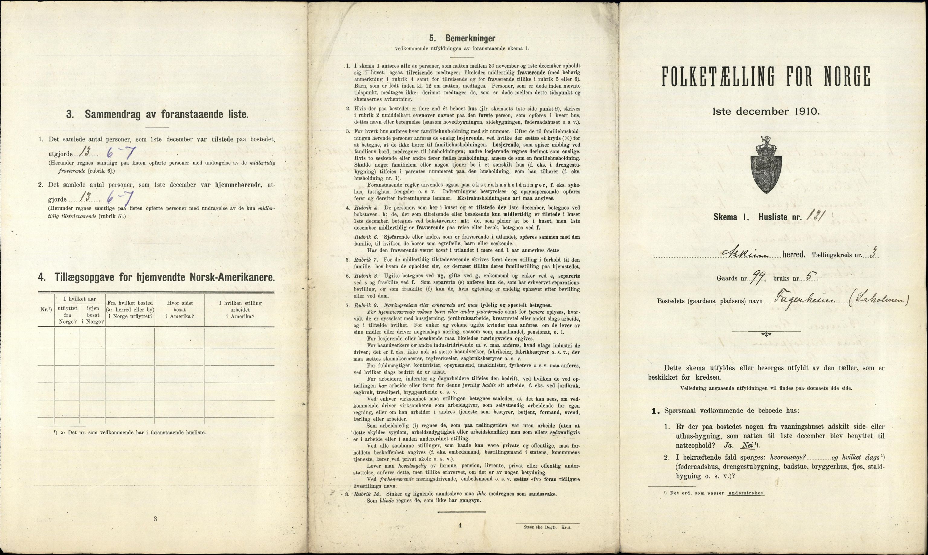 RA, 1910 census for Askim, 1910, p. 569