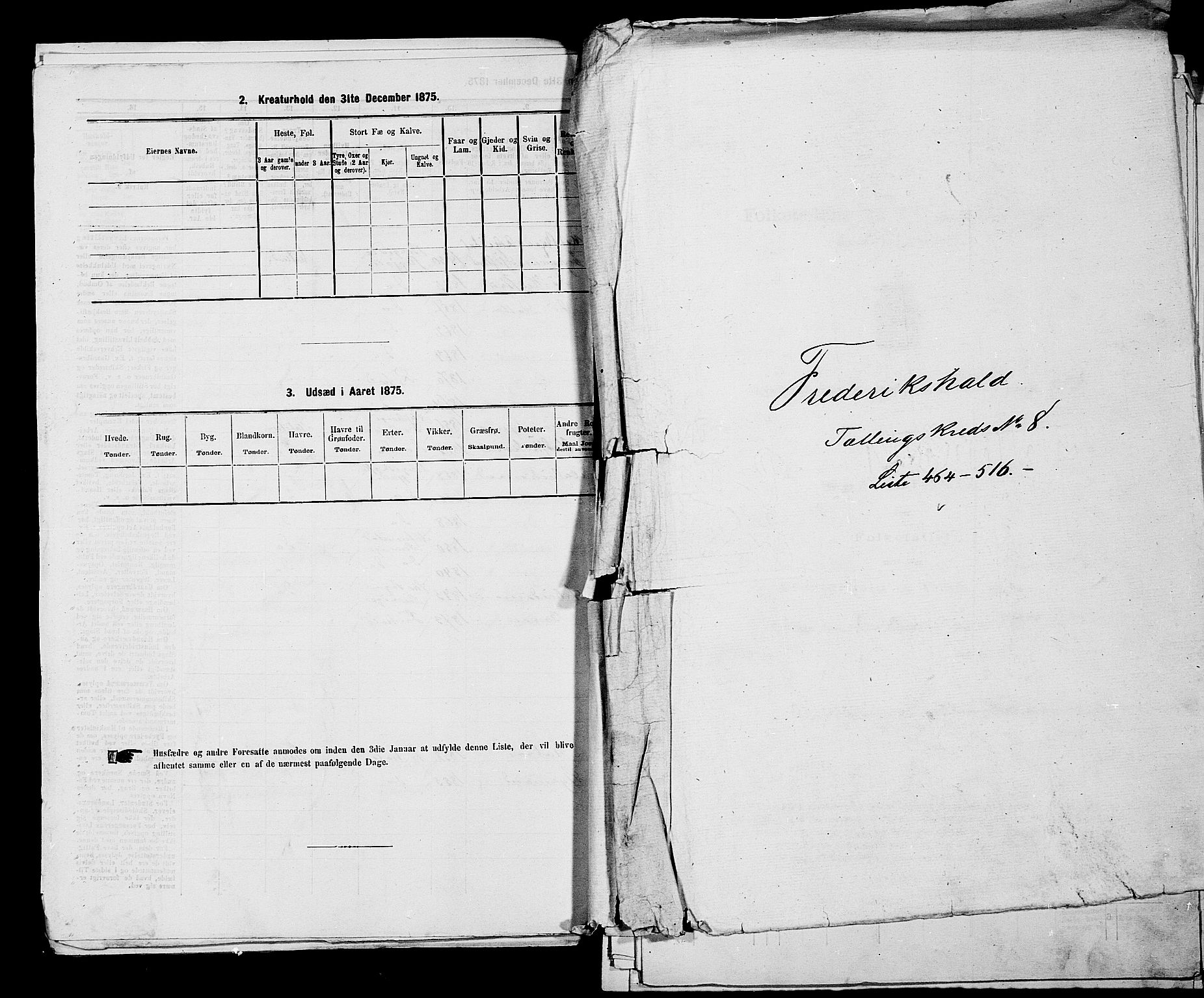 RA, 1875 census for 0101P Fredrikshald, 1875, p. 1122