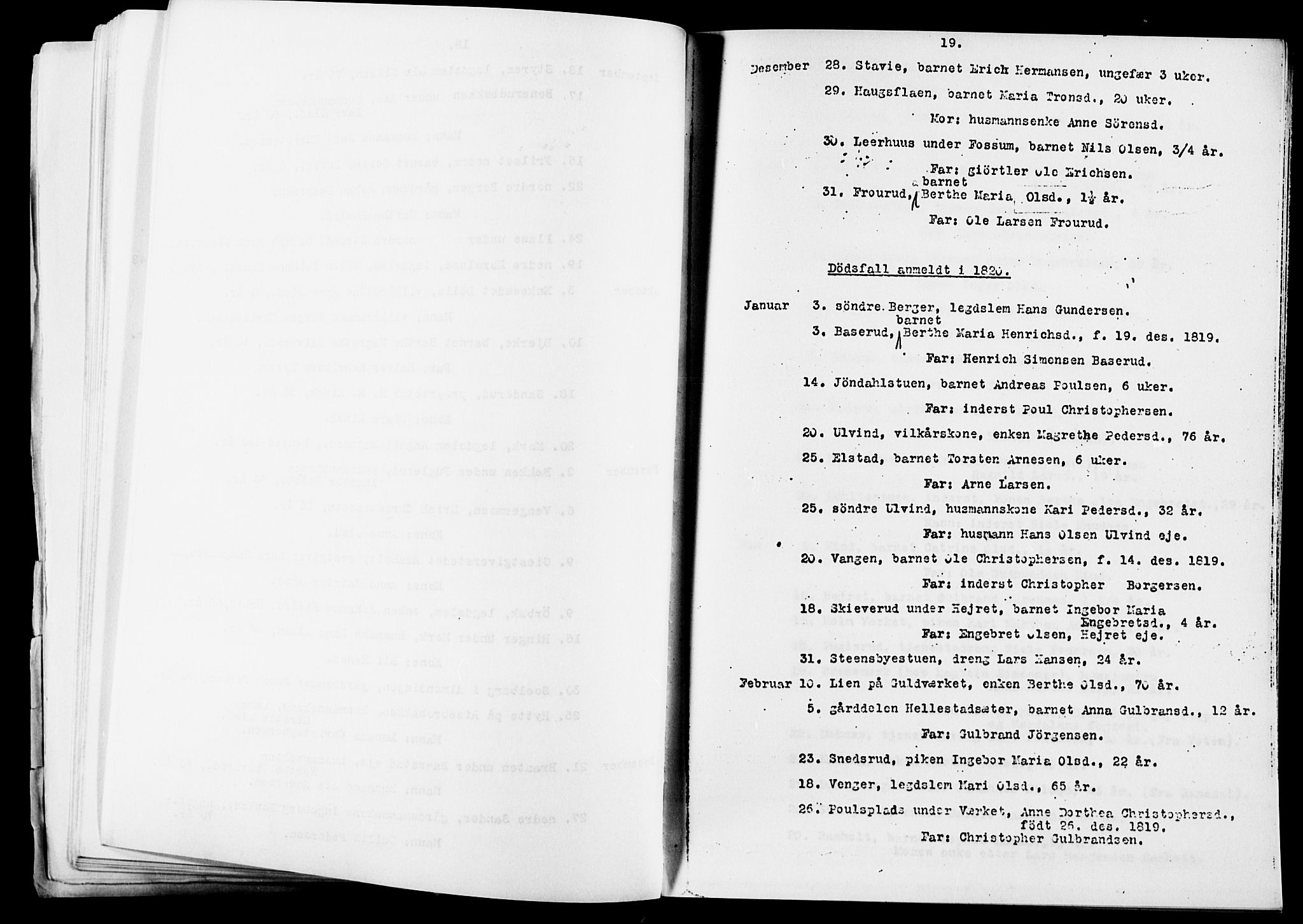 Eidsvoll prestekontor Kirkebøker, AV/SAO-A-10888/O/Oa/L0005: Other parish register no. 5, 1815-1865, p. 19