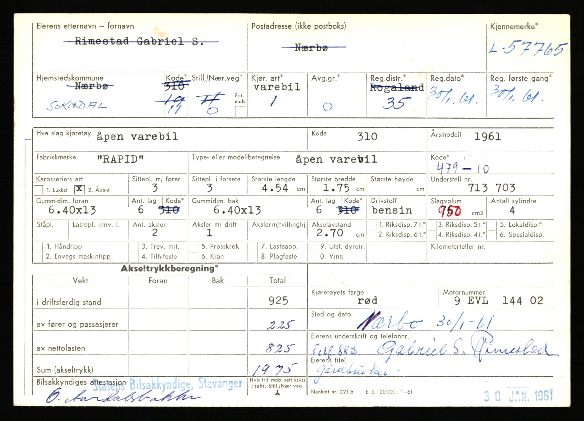 Stavanger trafikkstasjon, AV/SAST-A-101942/0/F/L0057: L-57200 - L-57999, 1930-1971, p. 1813