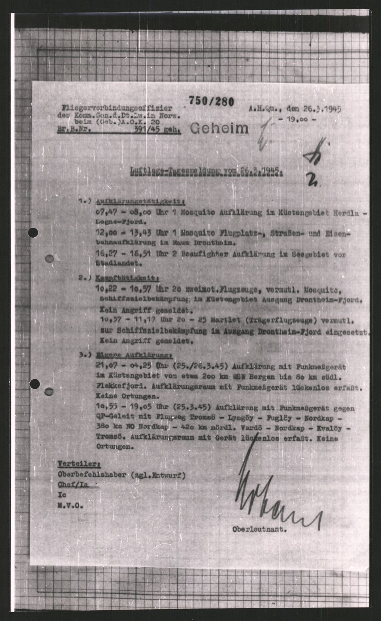 Forsvarets Overkommando. 2 kontor. Arkiv 11.4. Spredte tyske arkivsaker, AV/RA-RAFA-7031/D/Dar/Dara/L0008: Krigsdagbøker for 20. Gebirgs-Armee-Oberkommando (AOK 20), 1945, p. 689