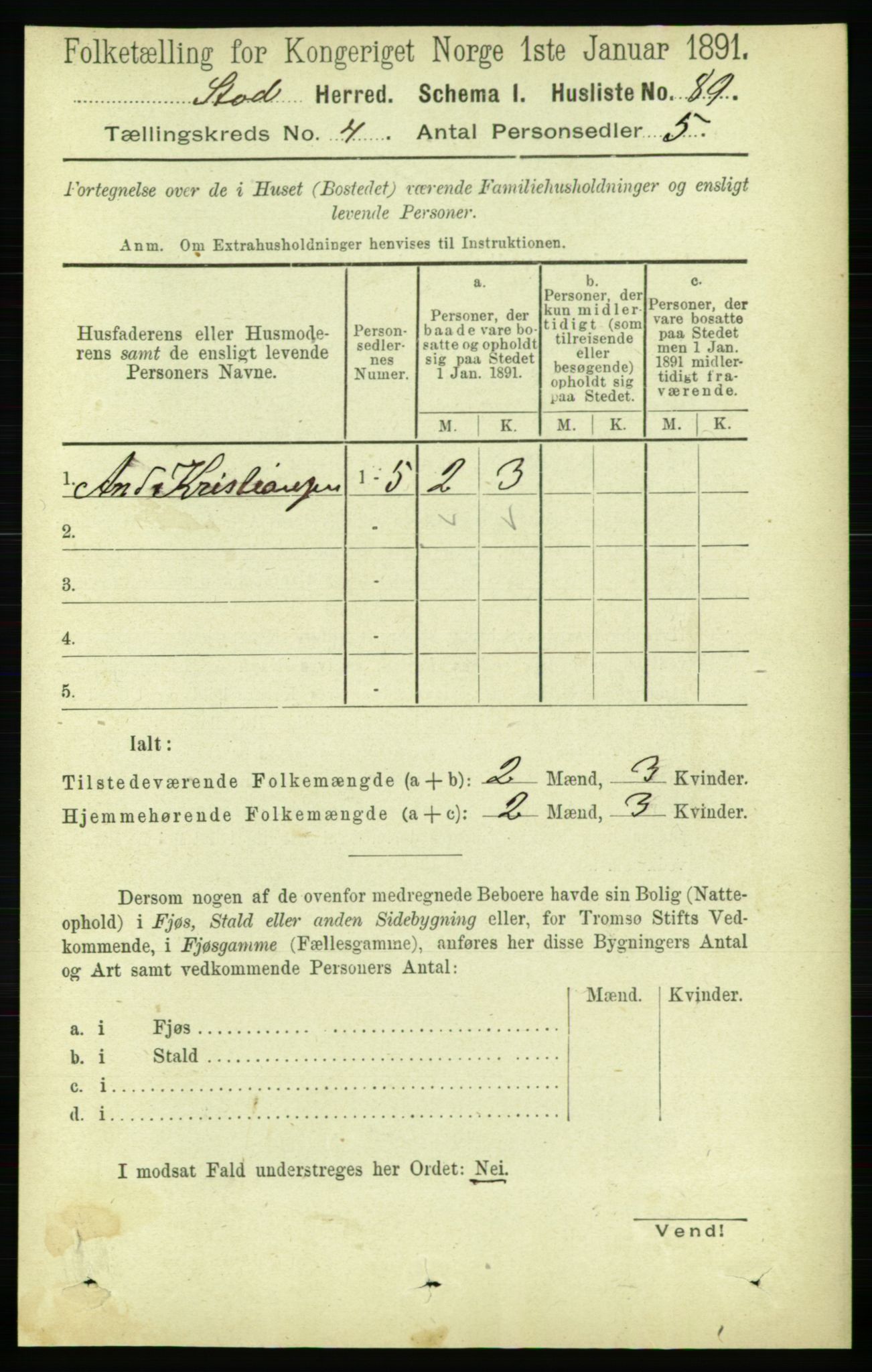 RA, 1891 census for 1734 Stod, 1891, p. 1776