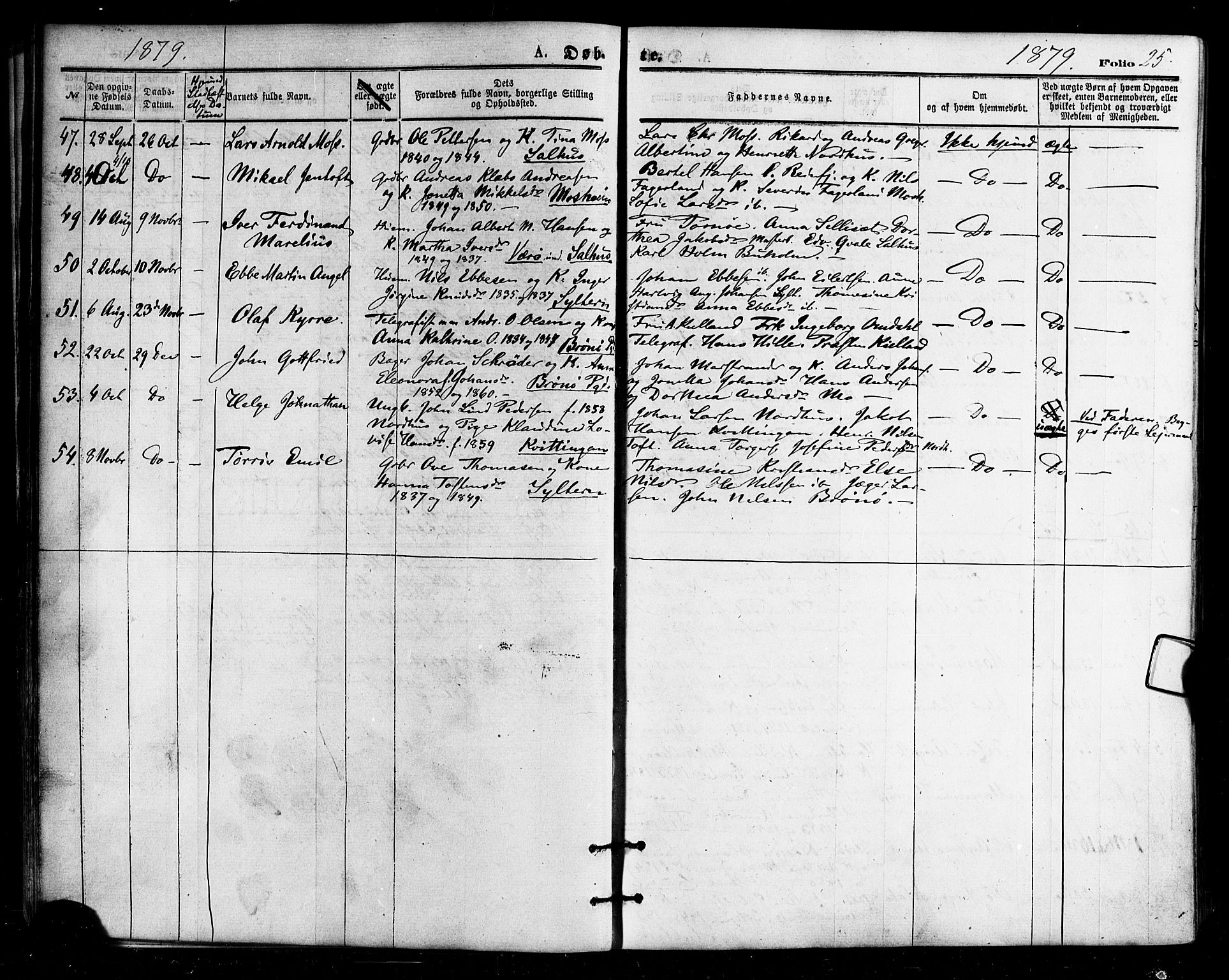 Ministerialprotokoller, klokkerbøker og fødselsregistre - Nordland, AV/SAT-A-1459/813/L0199: Parish register (official) no. 813A09, 1875-1885, p. 25