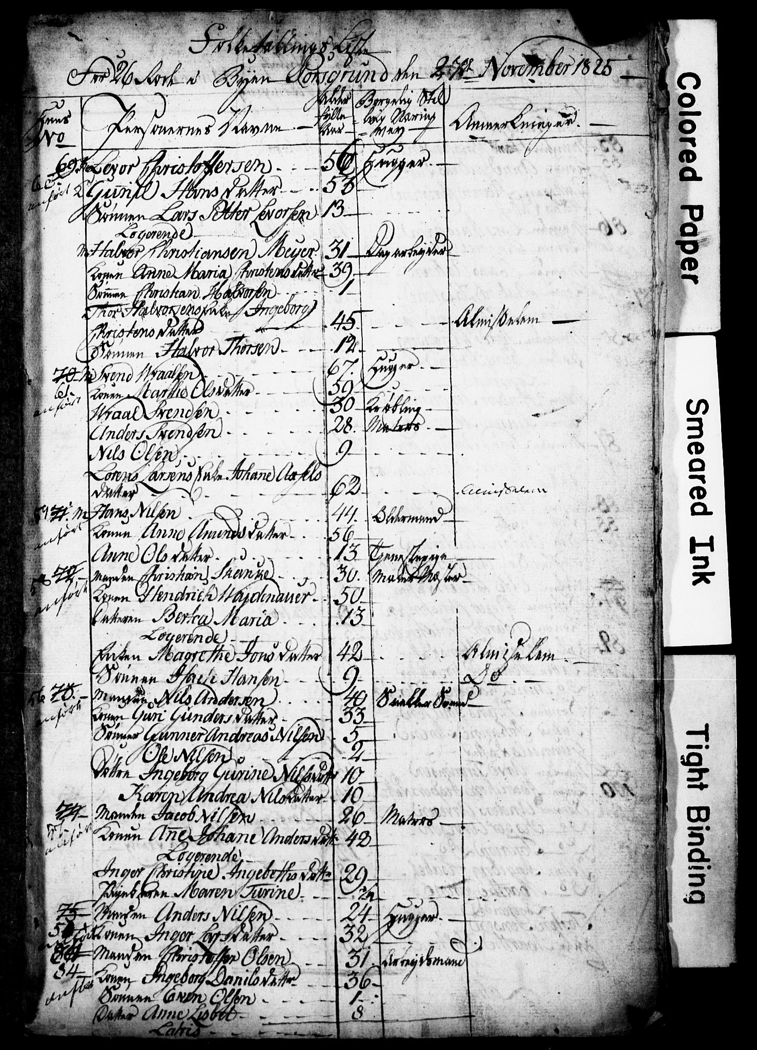 , 1825 Census for Porsgrunn parish, 1825, p. 20