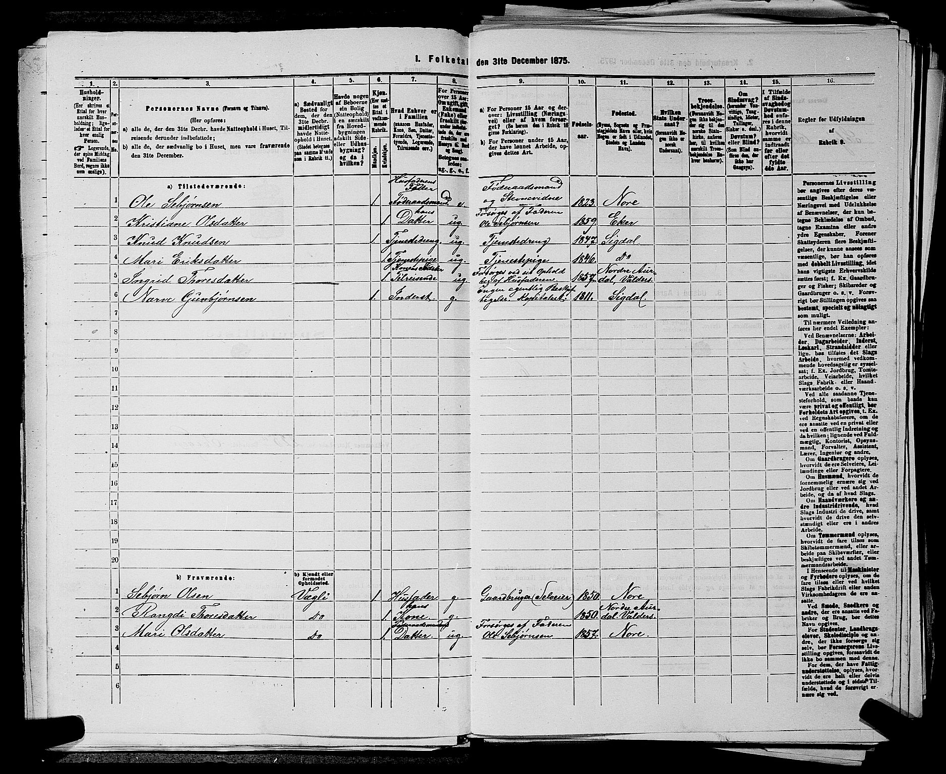 SAKO, 1875 census for 0633P Nore, 1875, p. 1035