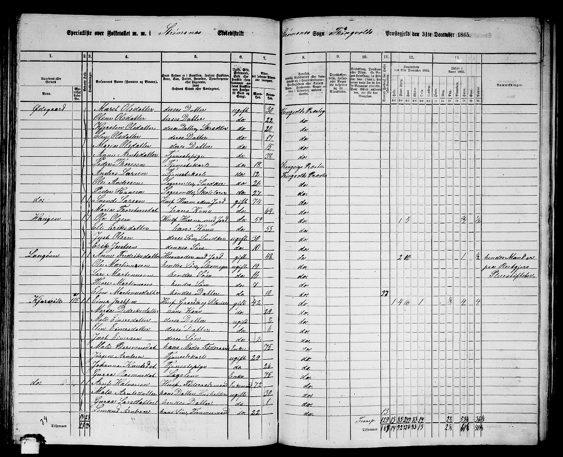 RA, 1865 census for Tingvoll, 1865, p. 118