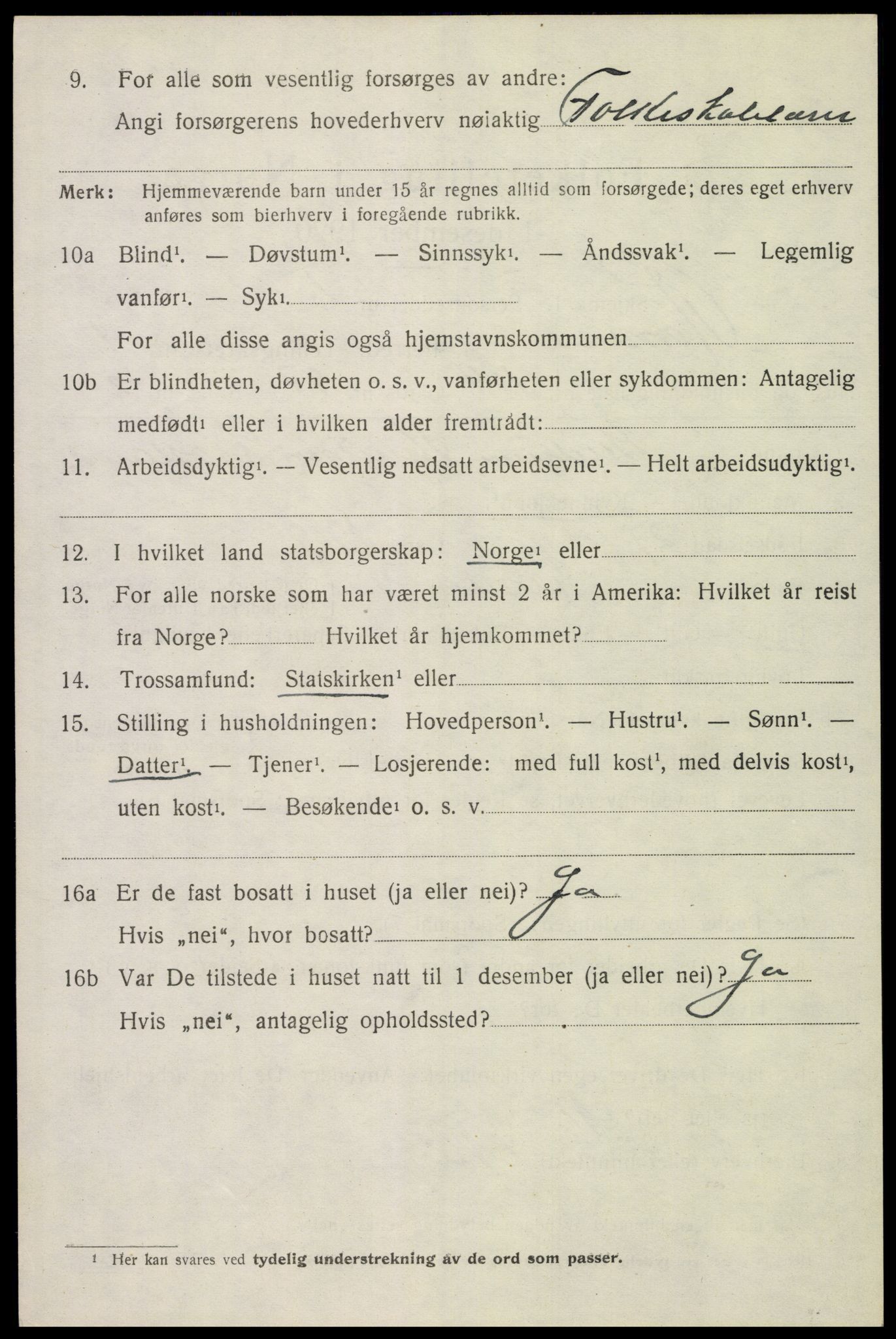 SAH, 1920 census for Romedal, 1920, p. 6938