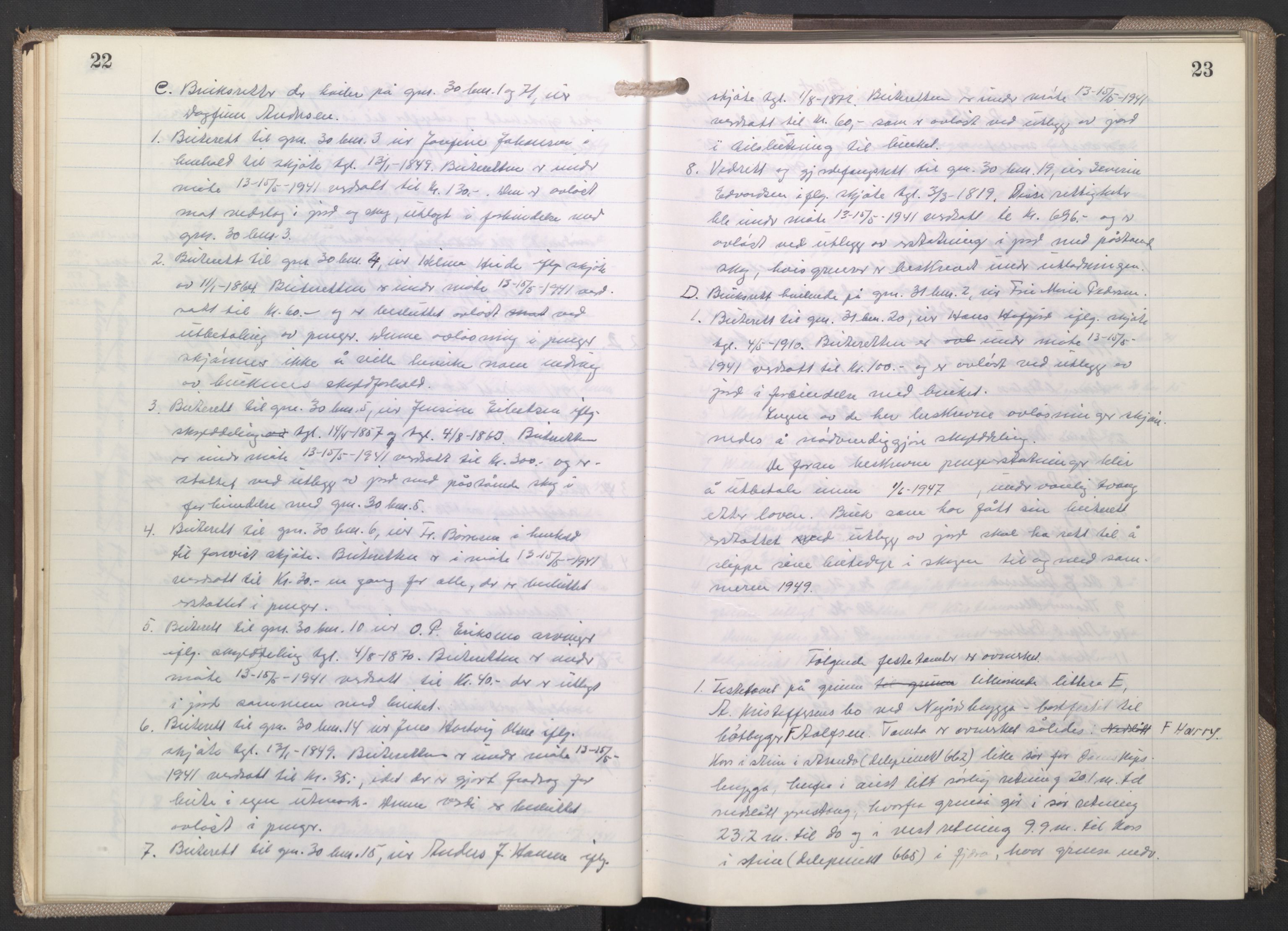 Østfold jordskifterett, AV/SAO-A-10240/F/Fc/L0008: Forhandlingsprotokoller, 1947-1950, p. 22-23