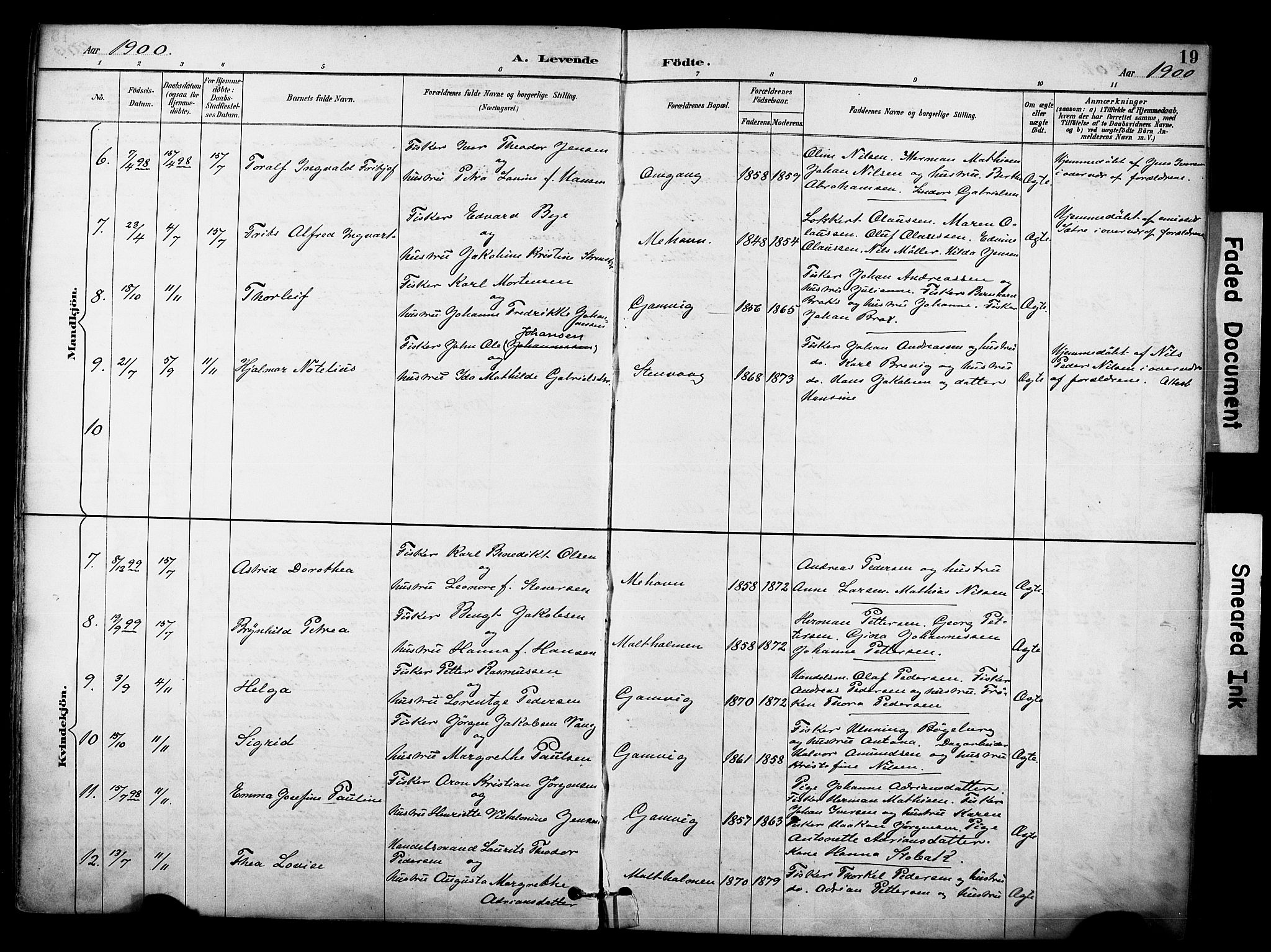 Tana sokneprestkontor, SATØ/S-1334/H/Ha/L0006kirke: Parish register (official) no. 6, 1892-1908, p. 19