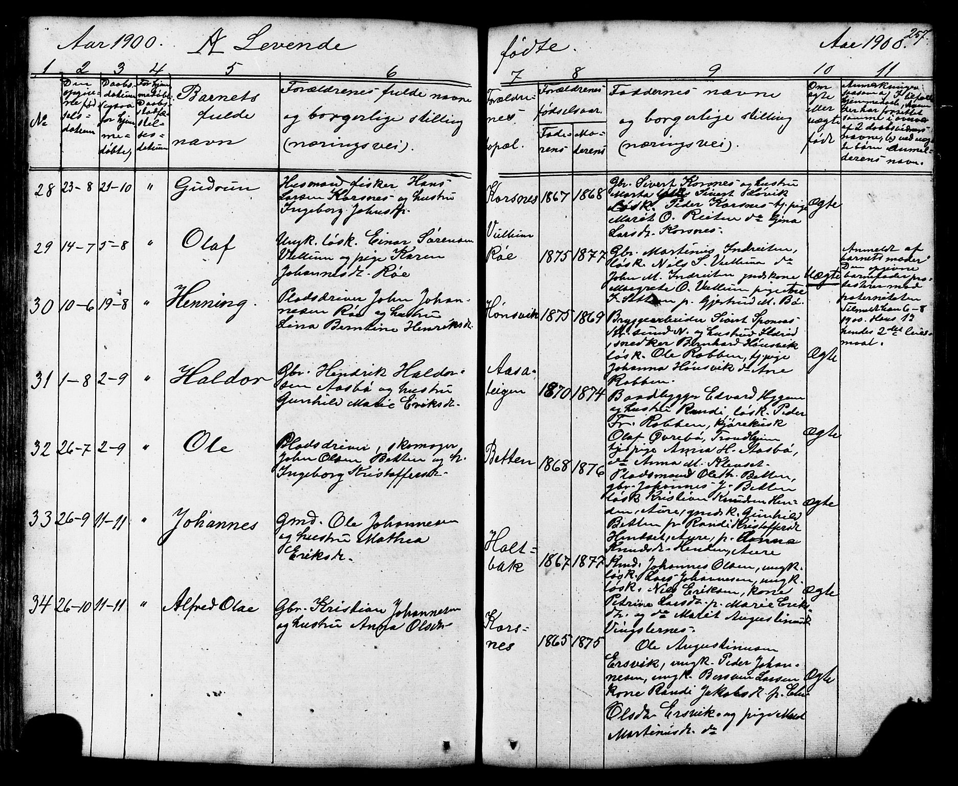 Ministerialprotokoller, klokkerbøker og fødselsregistre - Møre og Romsdal, AV/SAT-A-1454/576/L0890: Parish register (copy) no. 576C01, 1837-1908, p. 257