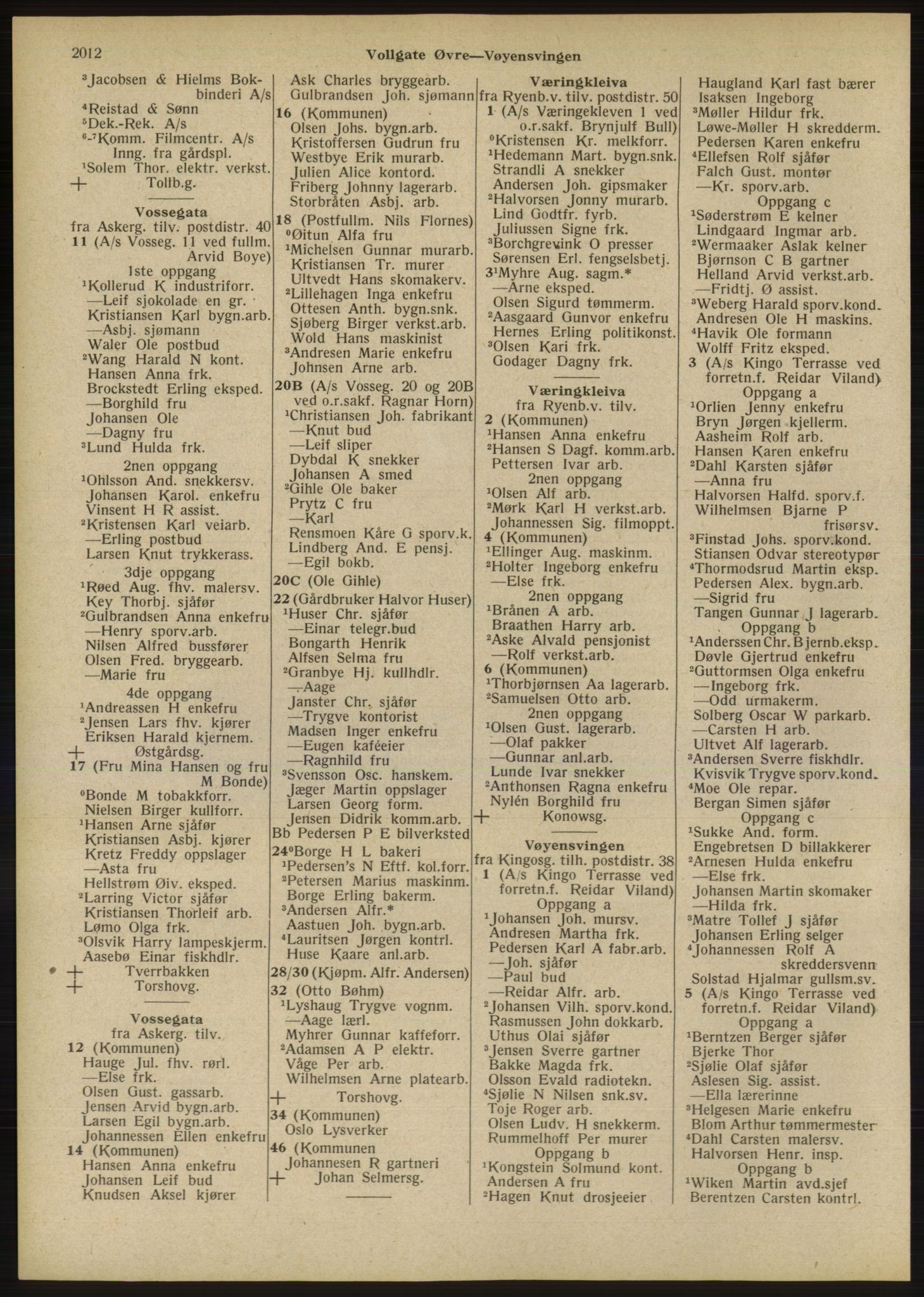 Kristiania/Oslo adressebok, PUBL/-, 1946, p. 2012