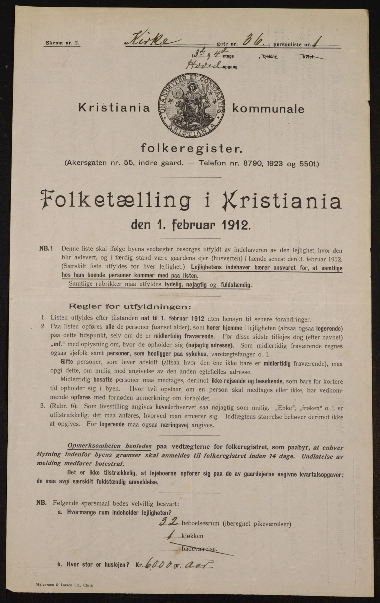 OBA, Municipal Census 1912 for Kristiania, 1912, p. 50252