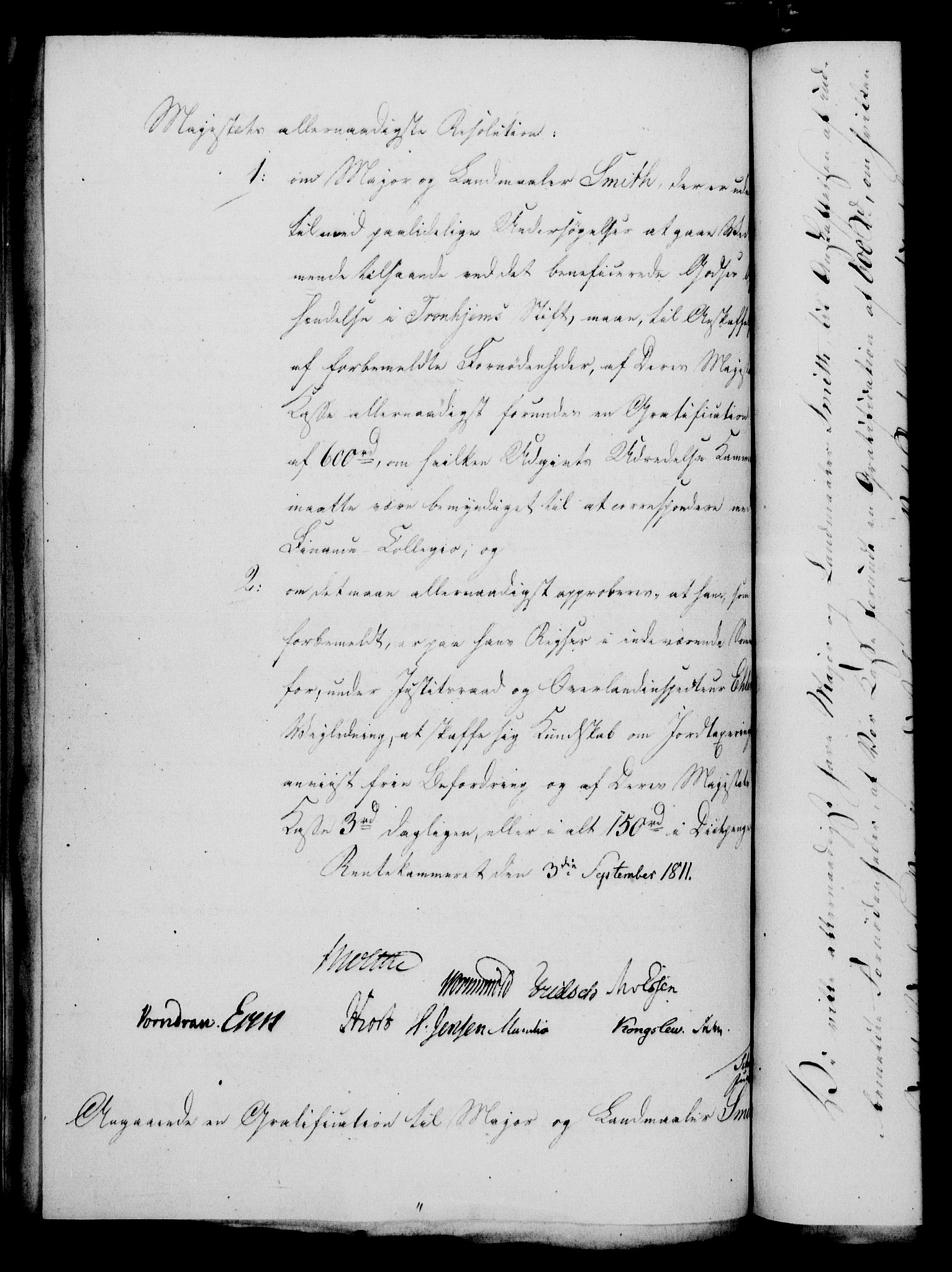 Rentekammeret, Kammerkanselliet, AV/RA-EA-3111/G/Gf/Gfa/L0093: Norsk relasjons- og resolusjonsprotokoll (merket RK 52.93), 1811, p. 481