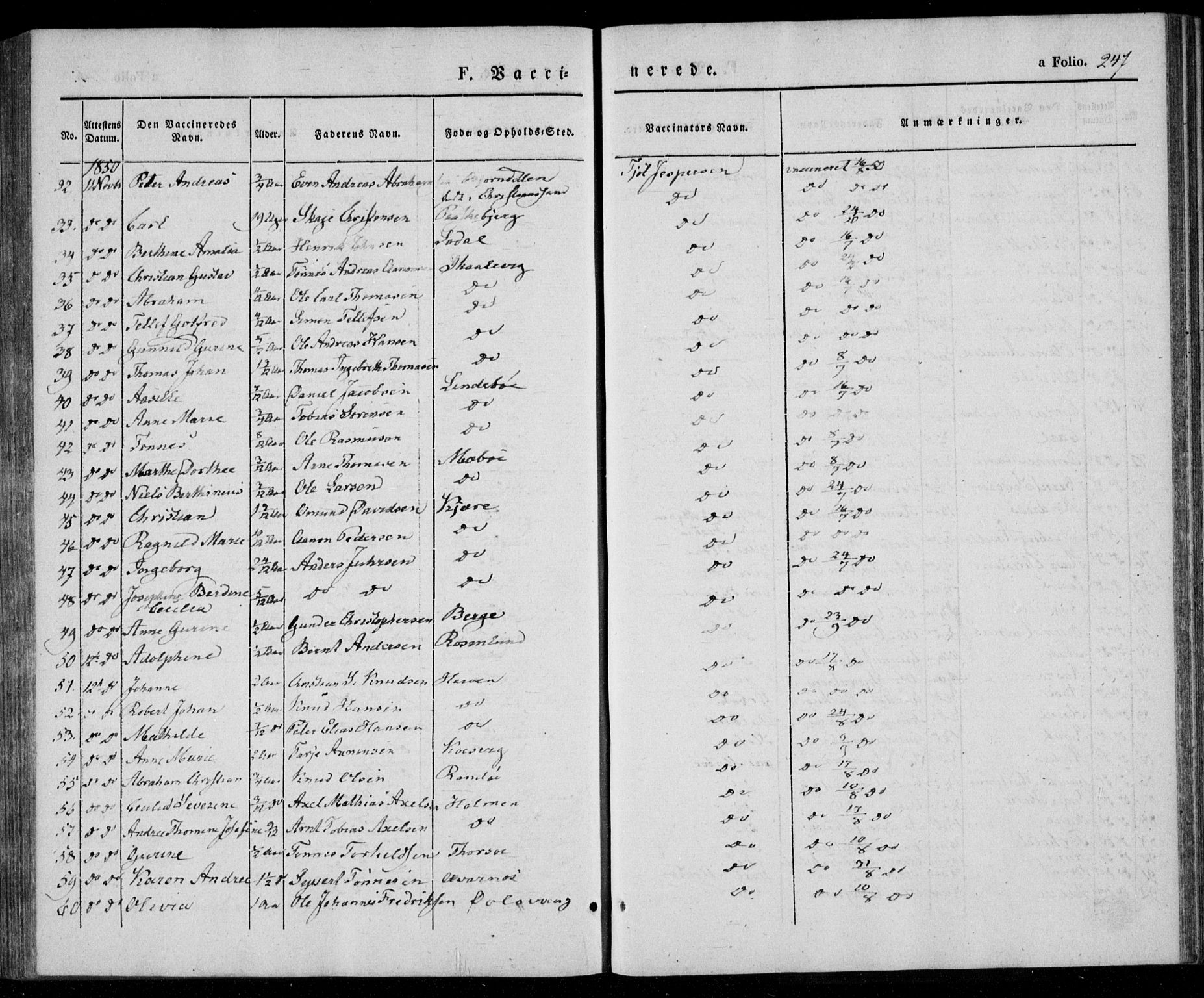 Oddernes sokneprestkontor, AV/SAK-1111-0033/F/Fa/Faa/L0006: Parish register (official) no. A 6, 1838-1851, p. 247