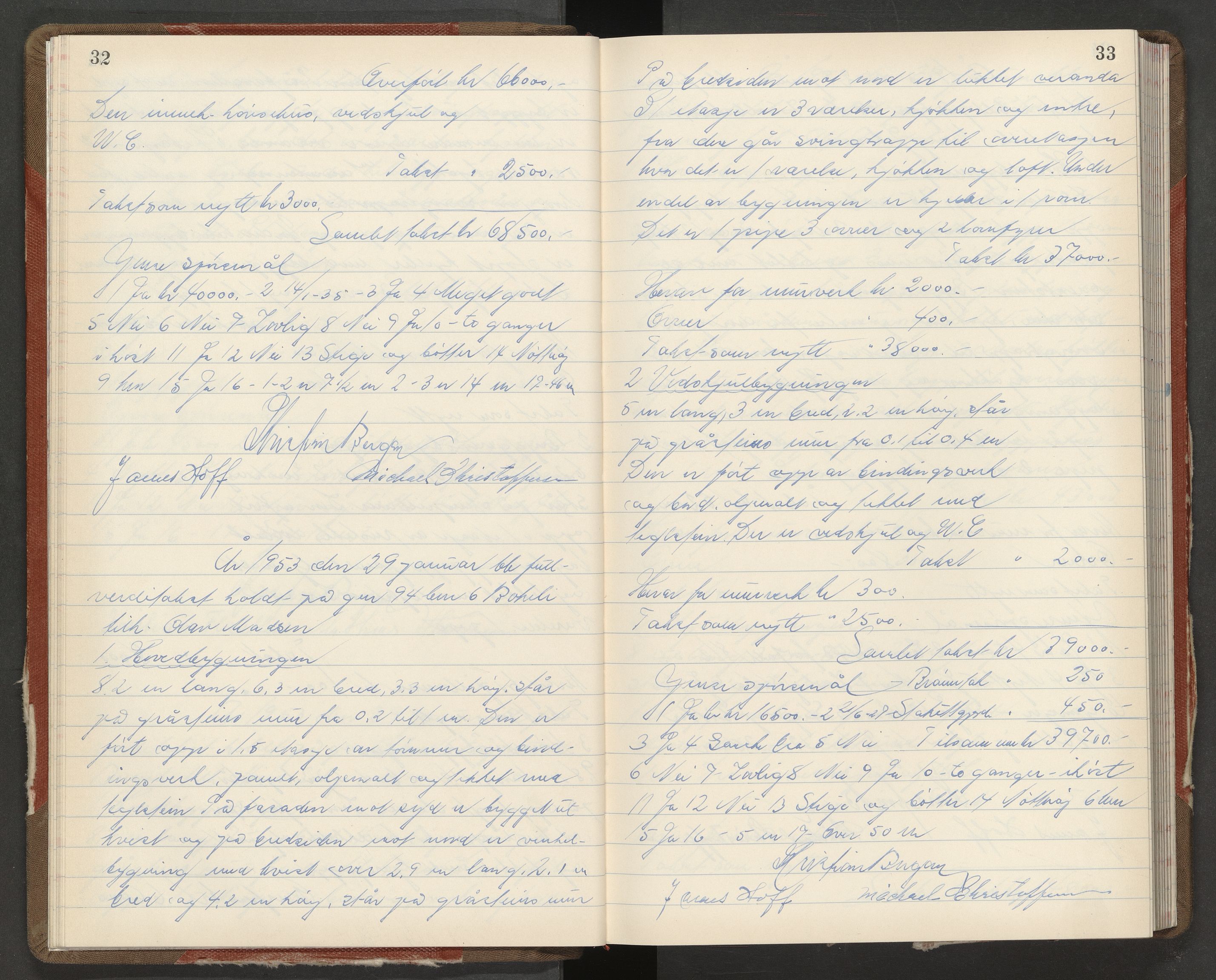 Nøtterøy lensmannskontor, AV/SAKO-A-540/Y/Yg/Yga/L0027: Branntakstprotokoll, 1953-1954, p. 32-33