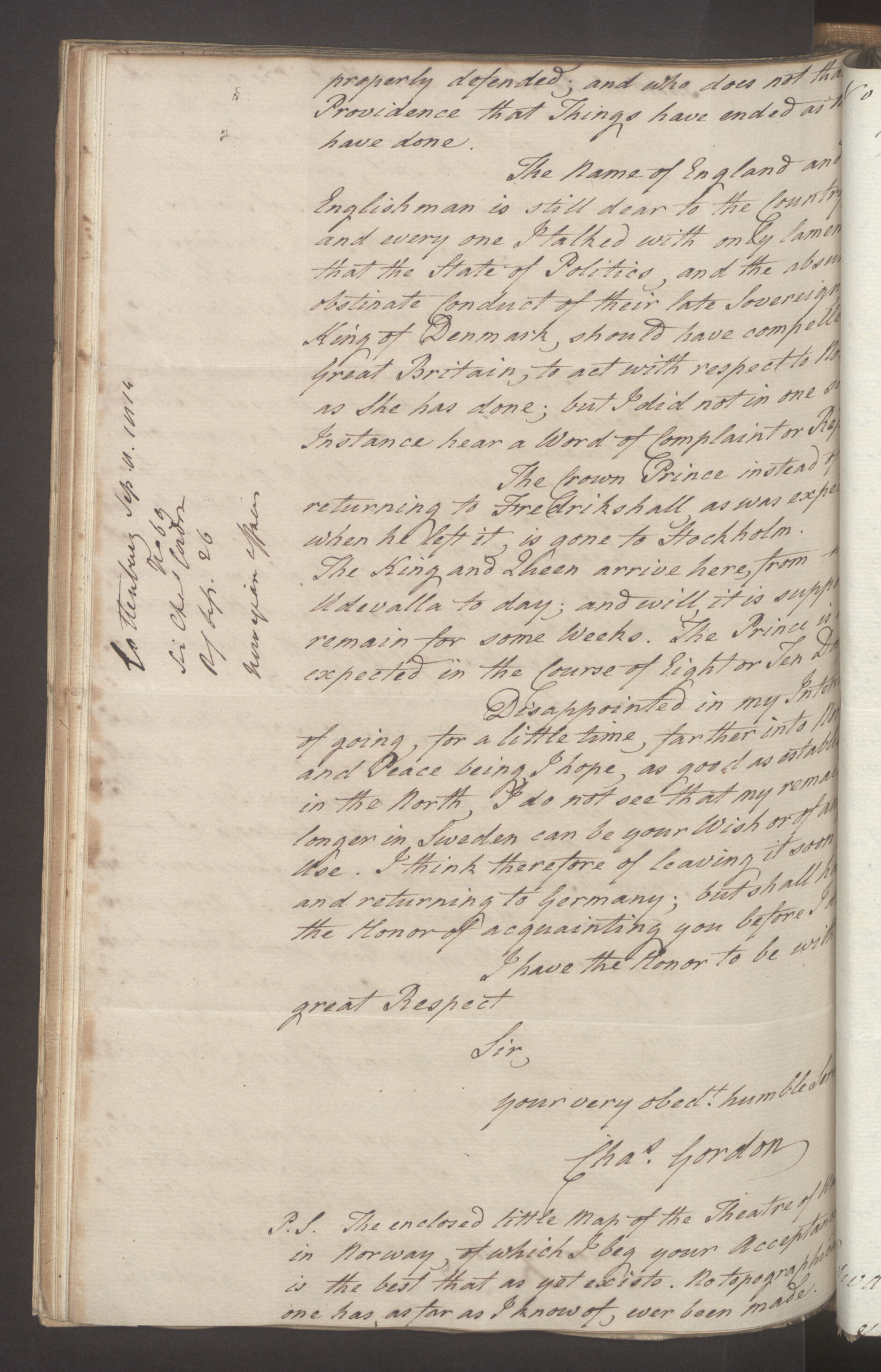 Foreign Office*, UKA/-/FO 38/16: Sir C. Gordon. Reports from Malmö, Jonkoping, and Helsingborg, 1814, p. 110