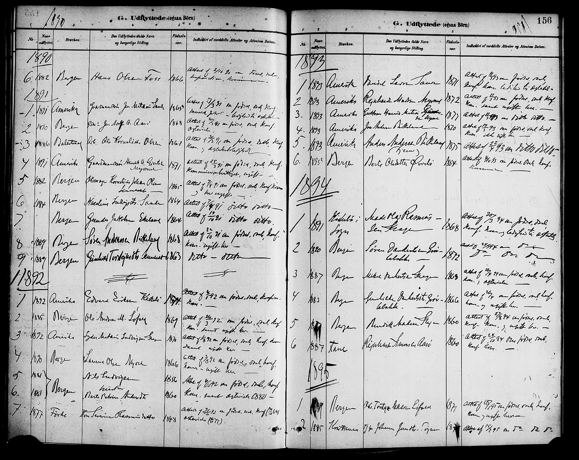 Gaular sokneprestembete, SAB/A-80001/H/Haa: Parish register (official) no. B 1, 1882-1897, p. 156