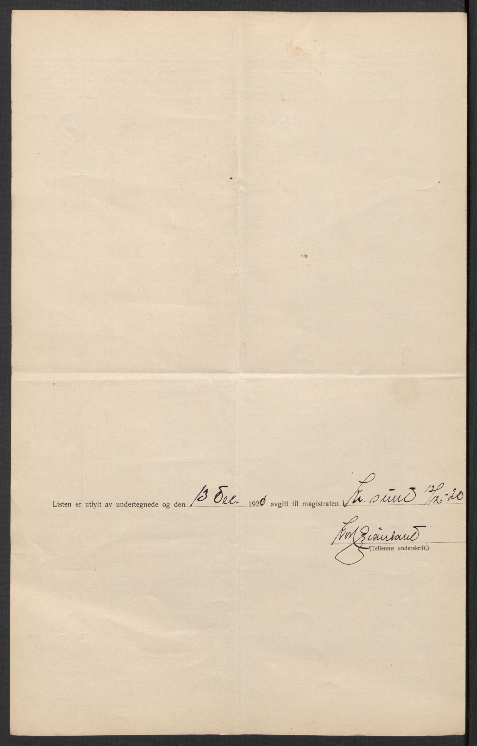 SAT, 1920 census for Kristiansund, 1920, p. 23