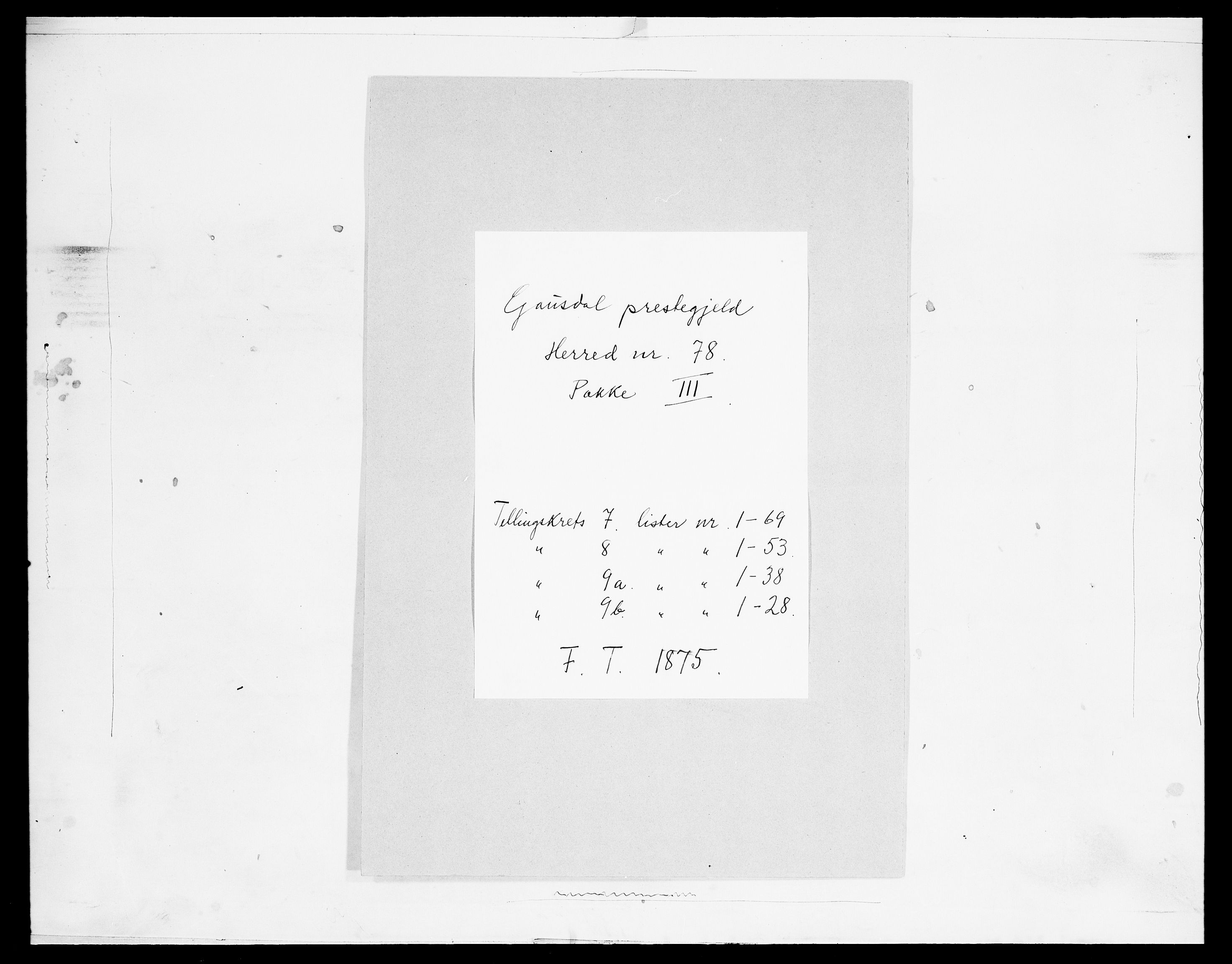 SAH, 1875 census for 0522P Gausdal, 1875, p. 1267