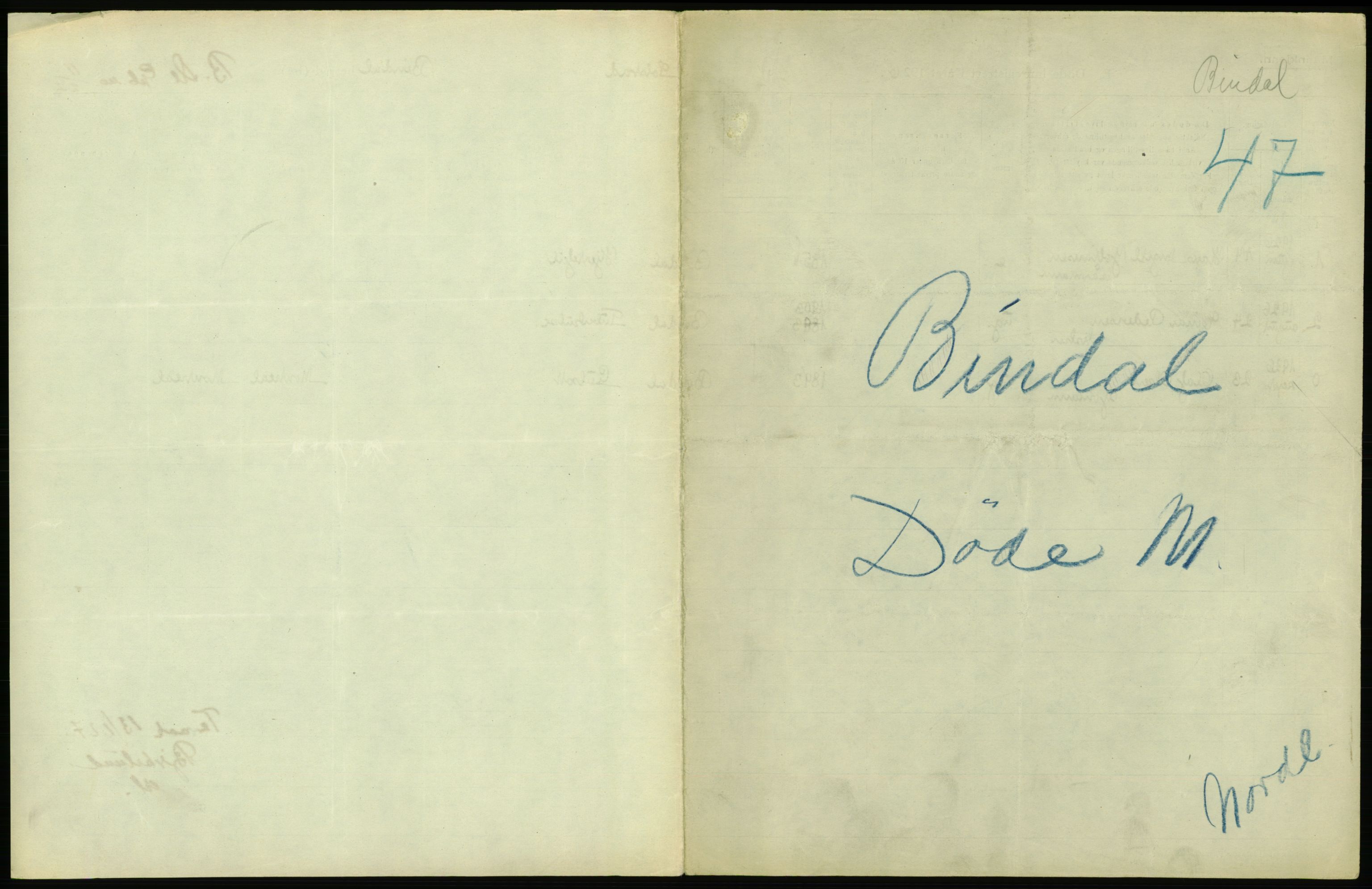 Statistisk sentralbyrå, Sosiodemografiske emner, Befolkning, AV/RA-S-2228/D/Df/Dfc/Dfcf/L0041: Nordland fylke: Døde. Bygder og byer., 1926, p. 53