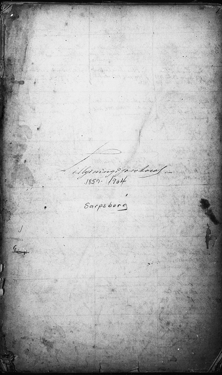 Sarpsborg prestekontor Kirkebøker, AV/SAO-A-2006/H/Ha/L0001: Banns register no. 1, 1859-1904