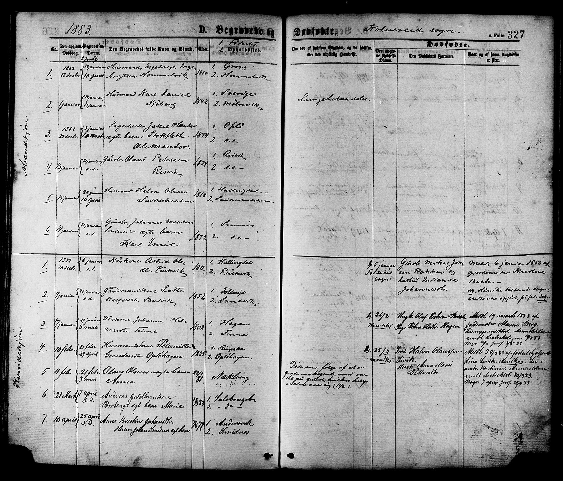 Ministerialprotokoller, klokkerbøker og fødselsregistre - Nord-Trøndelag, SAT/A-1458/780/L0642: Parish register (official) no. 780A07 /1, 1874-1885, p. 327