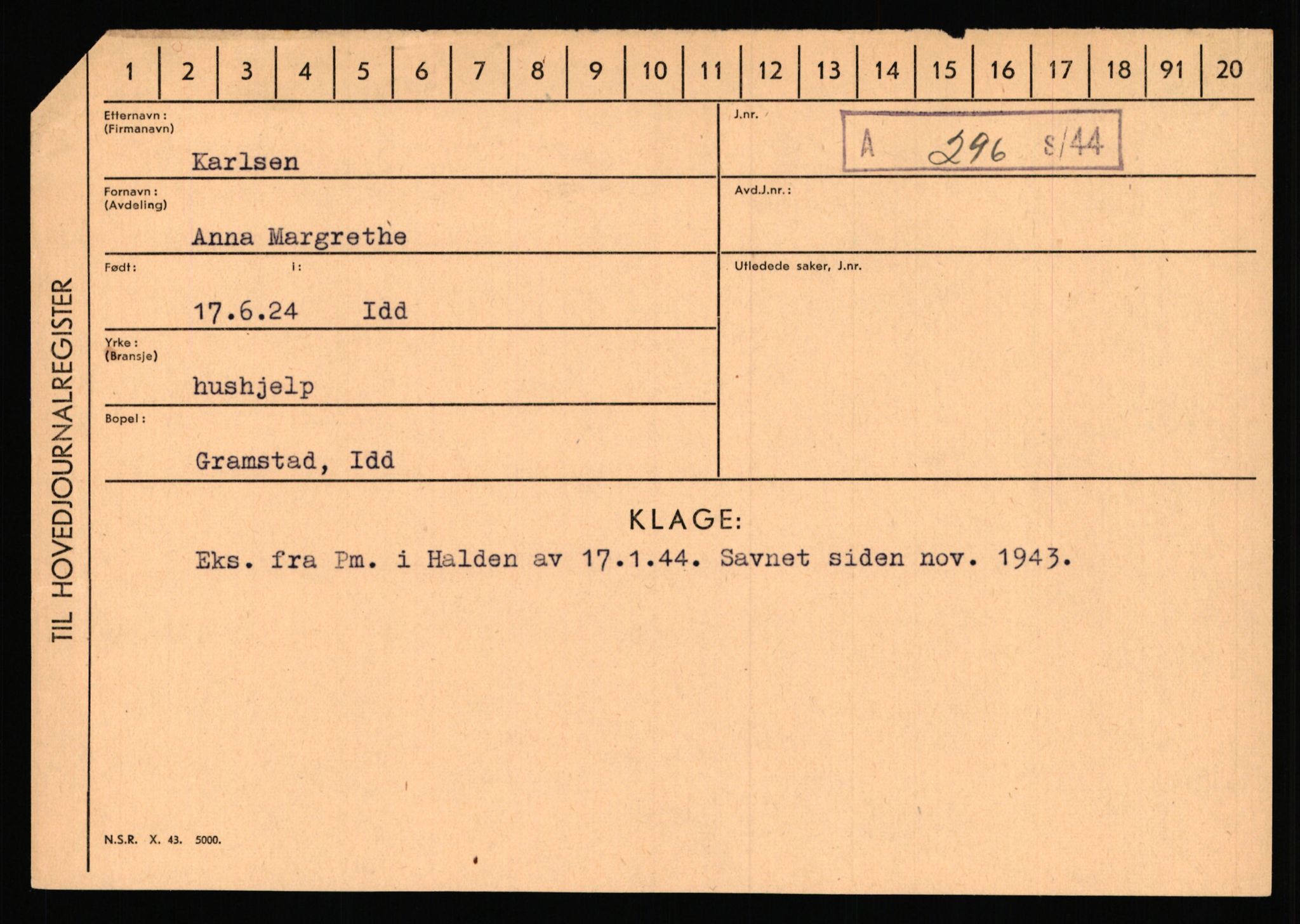 Statspolitiet - Hovedkontoret / Osloavdelingen, AV/RA-S-1329/C/Ca/L0008: Johan(nes)sen - Knoph, 1943-1945, p. 3292