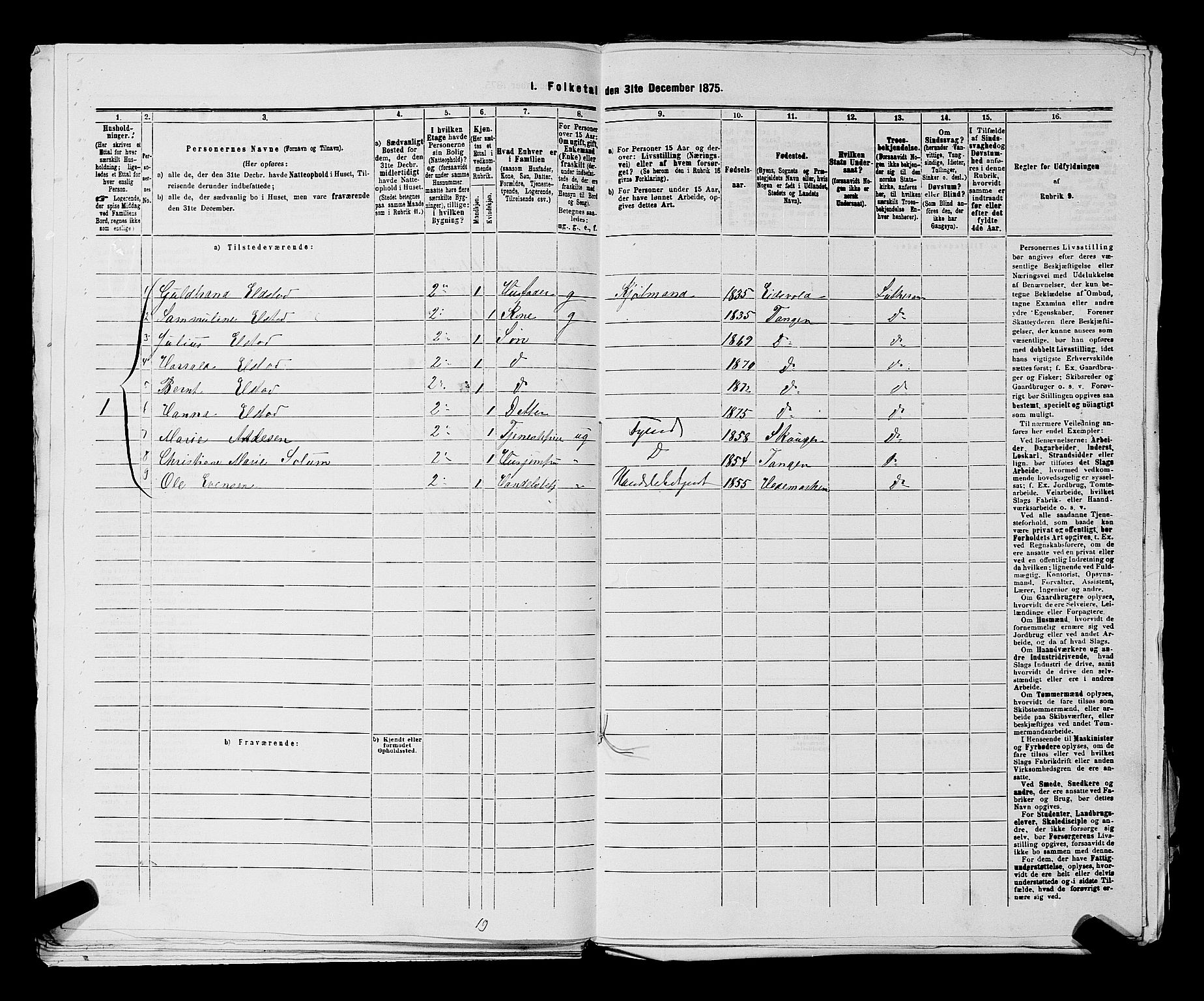 SAKO, 1875 census for 0602 Drammen, 1875, p. 3647