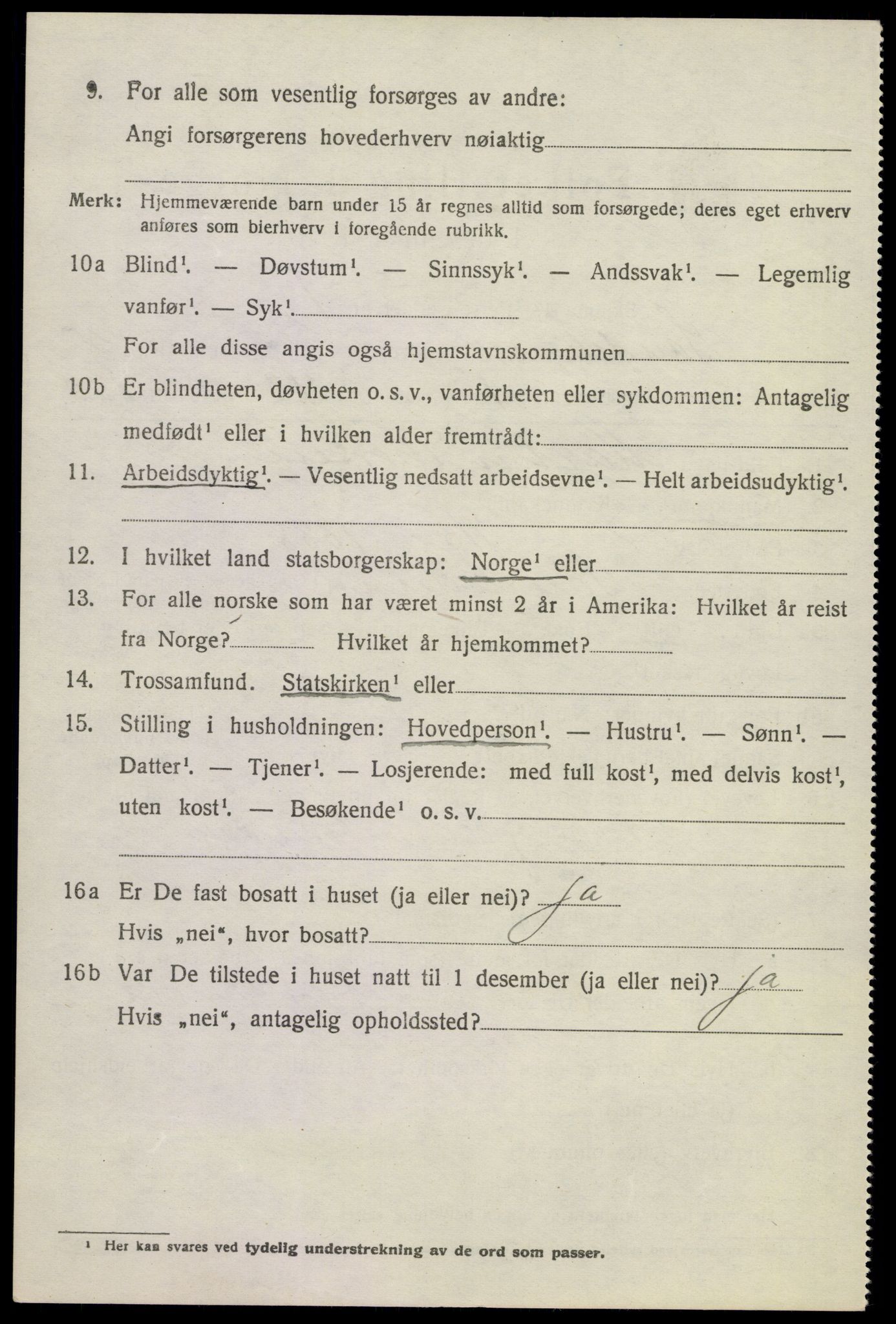 SAKO, 1920 census for Sandeherred, 1920, p. 9547